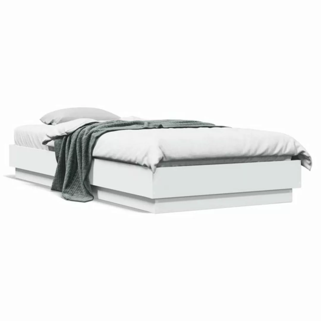 vidaXL Bettgestell Bettgestell Weiß 90x200 cm Spanplatte Bett Bettgestell günstig online kaufen