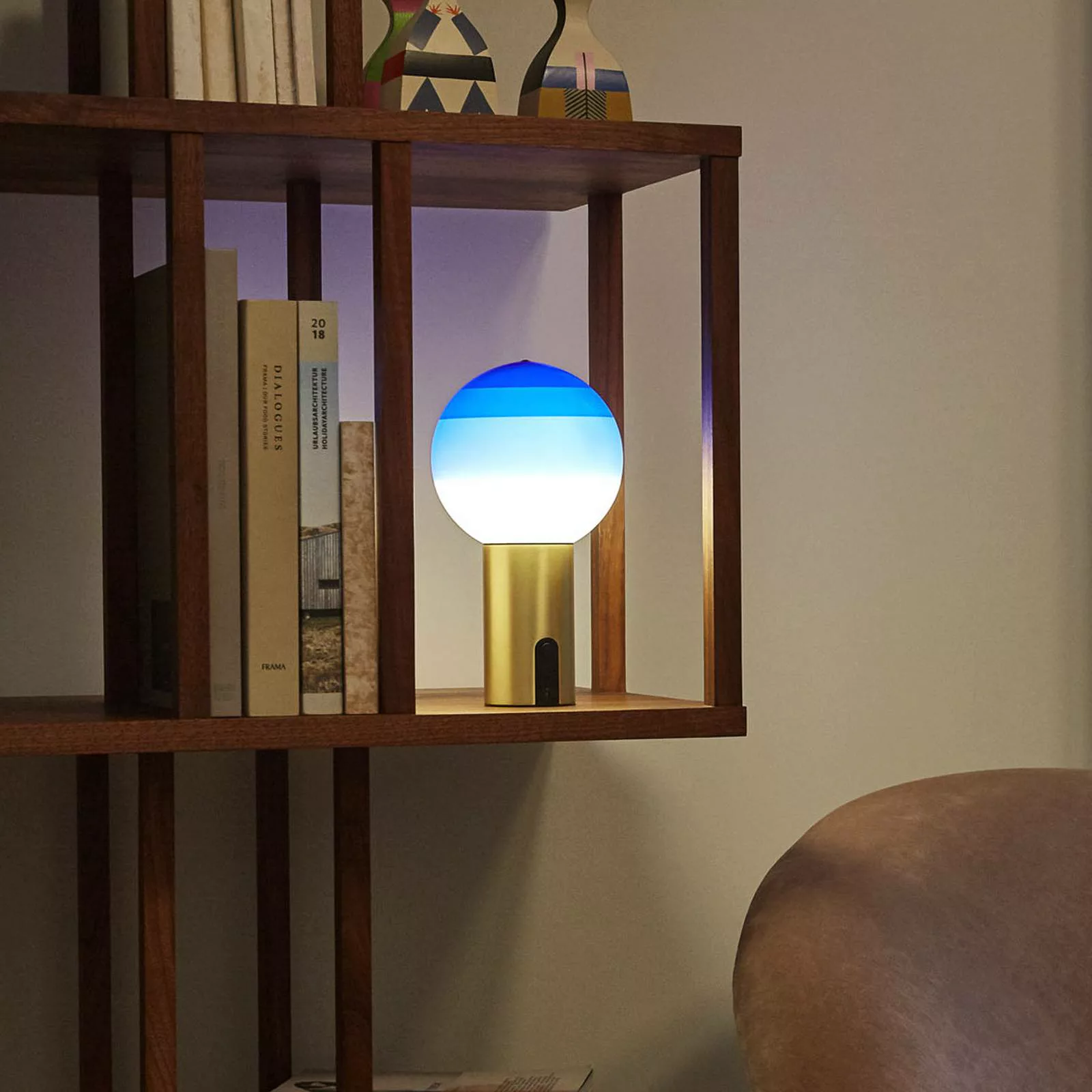MARSET Dipping Light Akku-Tischlampe blau/messing günstig online kaufen