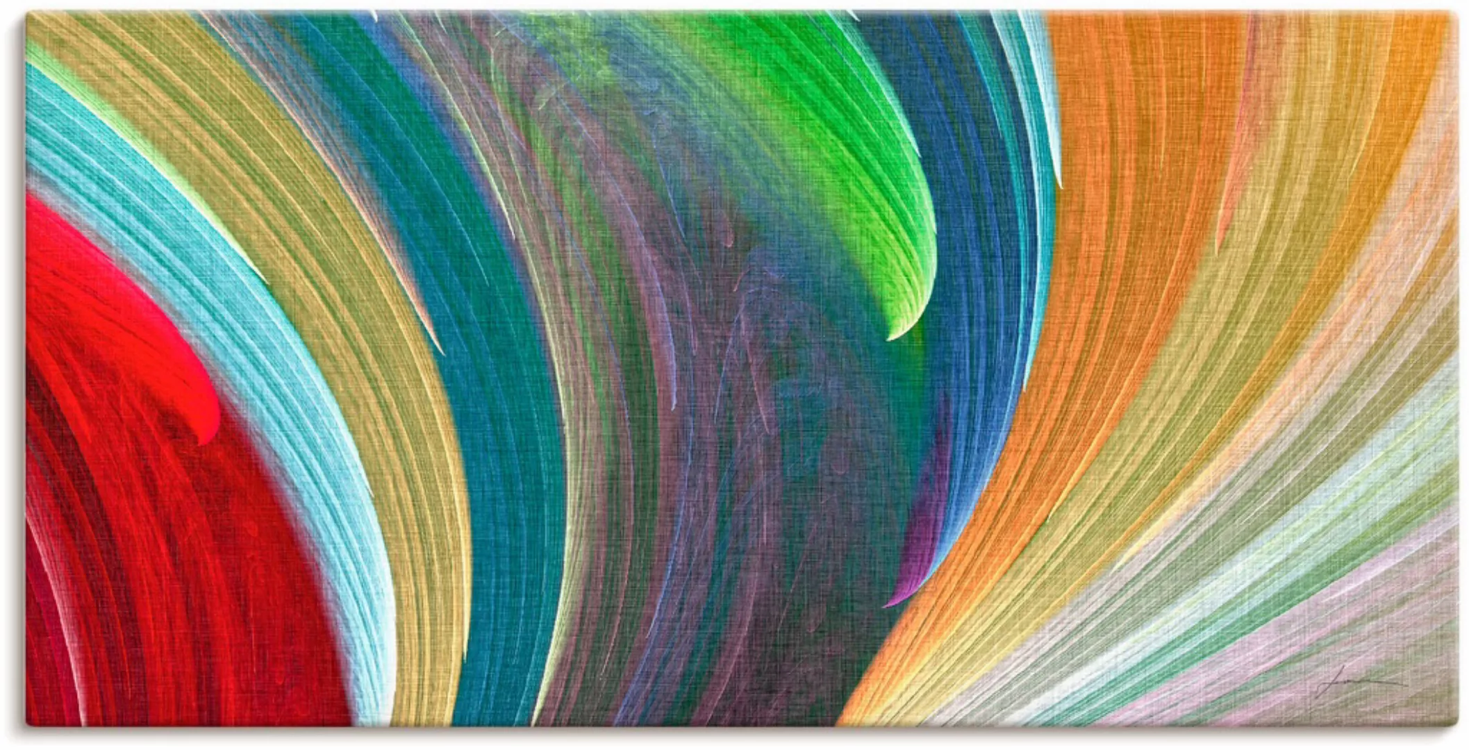 Artland Leinwandbild "Windwellen III", Muster, (1 St.), auf Keilrahmen gesp günstig online kaufen