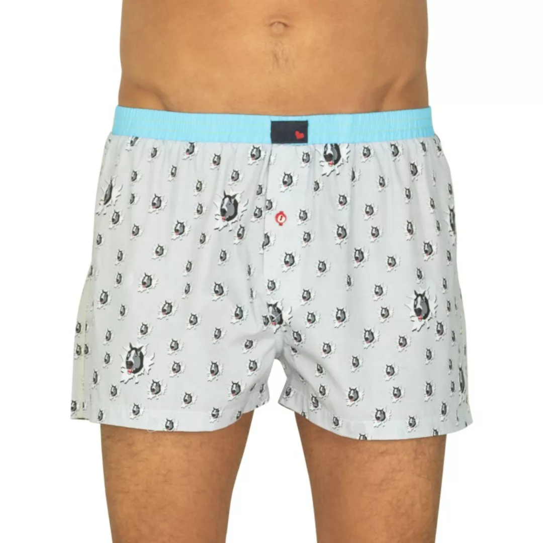 Unabux Boxershorts Grau mit Motiv günstig online kaufen