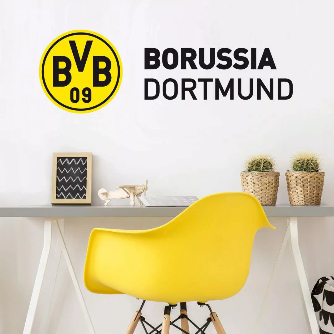 Wall-Art Wandtattoo "BVB Borussia Schriftzug mit Logo", (1 St.), selbstkleb günstig online kaufen