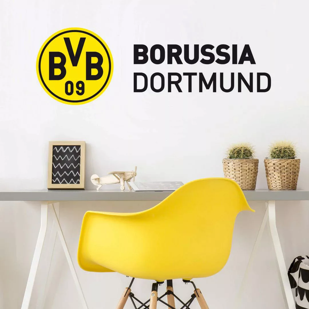 Wall-Art Wandtattoo »BVB Borussia Schriftzug mit Logo«, (1 St.), selbstkleb günstig online kaufen