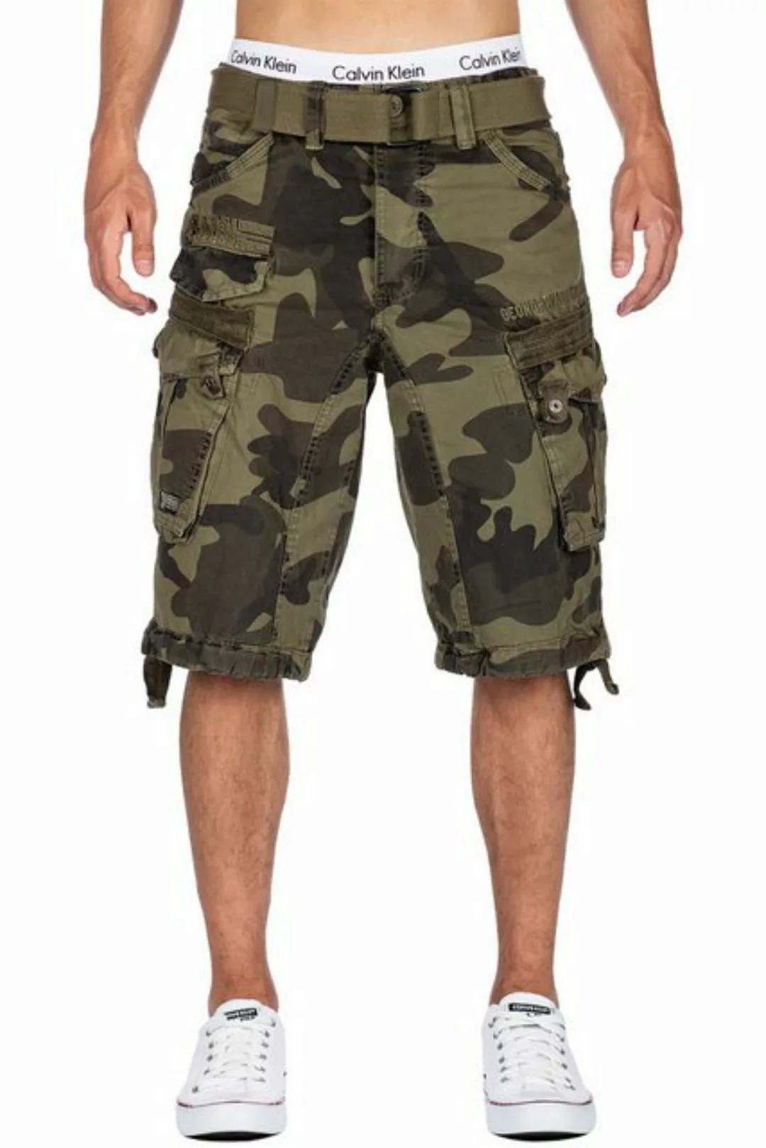 Geographical Norway Cargoshorts Herren kurze Hose bapanoramique Camo Kaki S günstig online kaufen