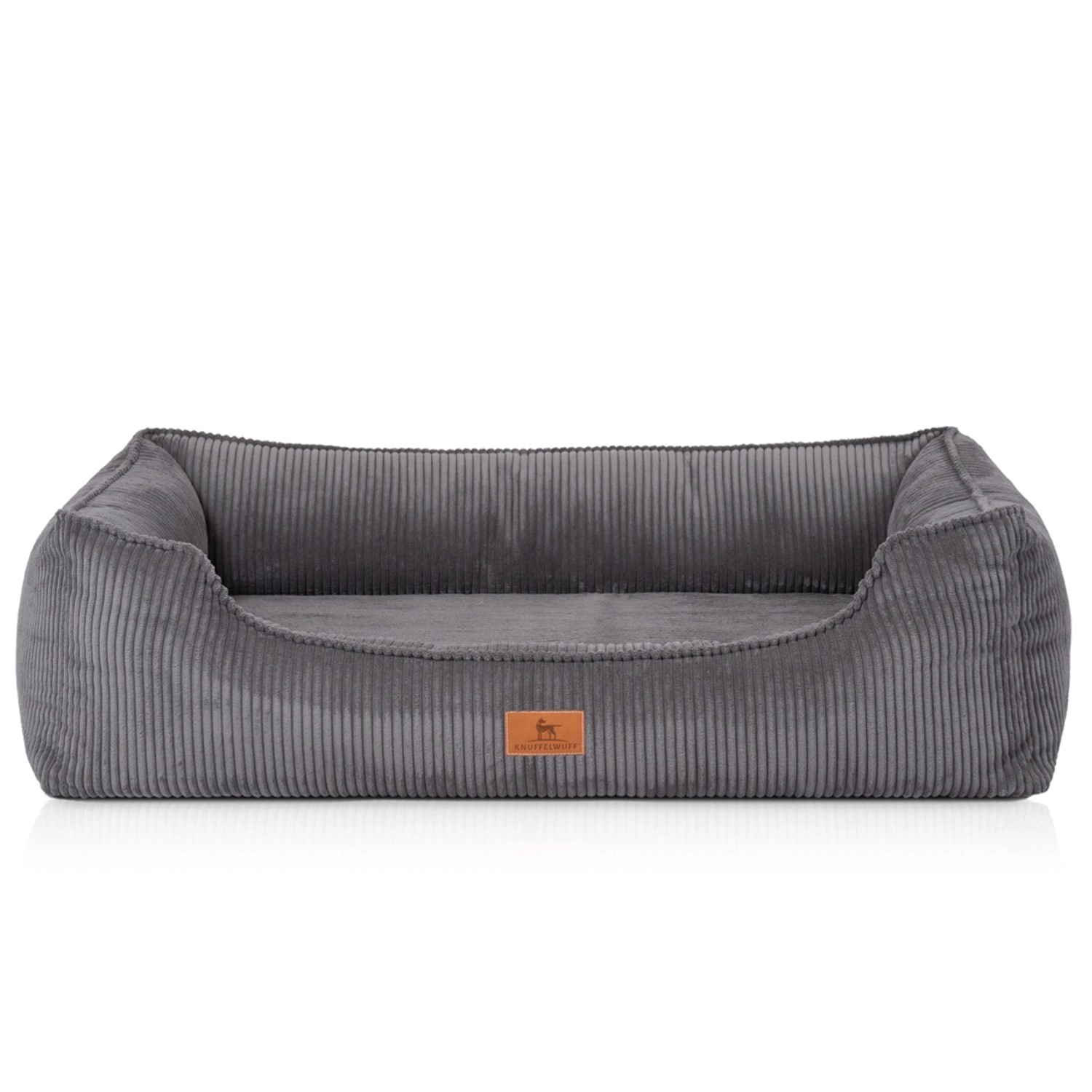 Knuffelwuff Hundebett Nunavut Orthopädisch Cord XL 105 x 75cm Grau günstig online kaufen