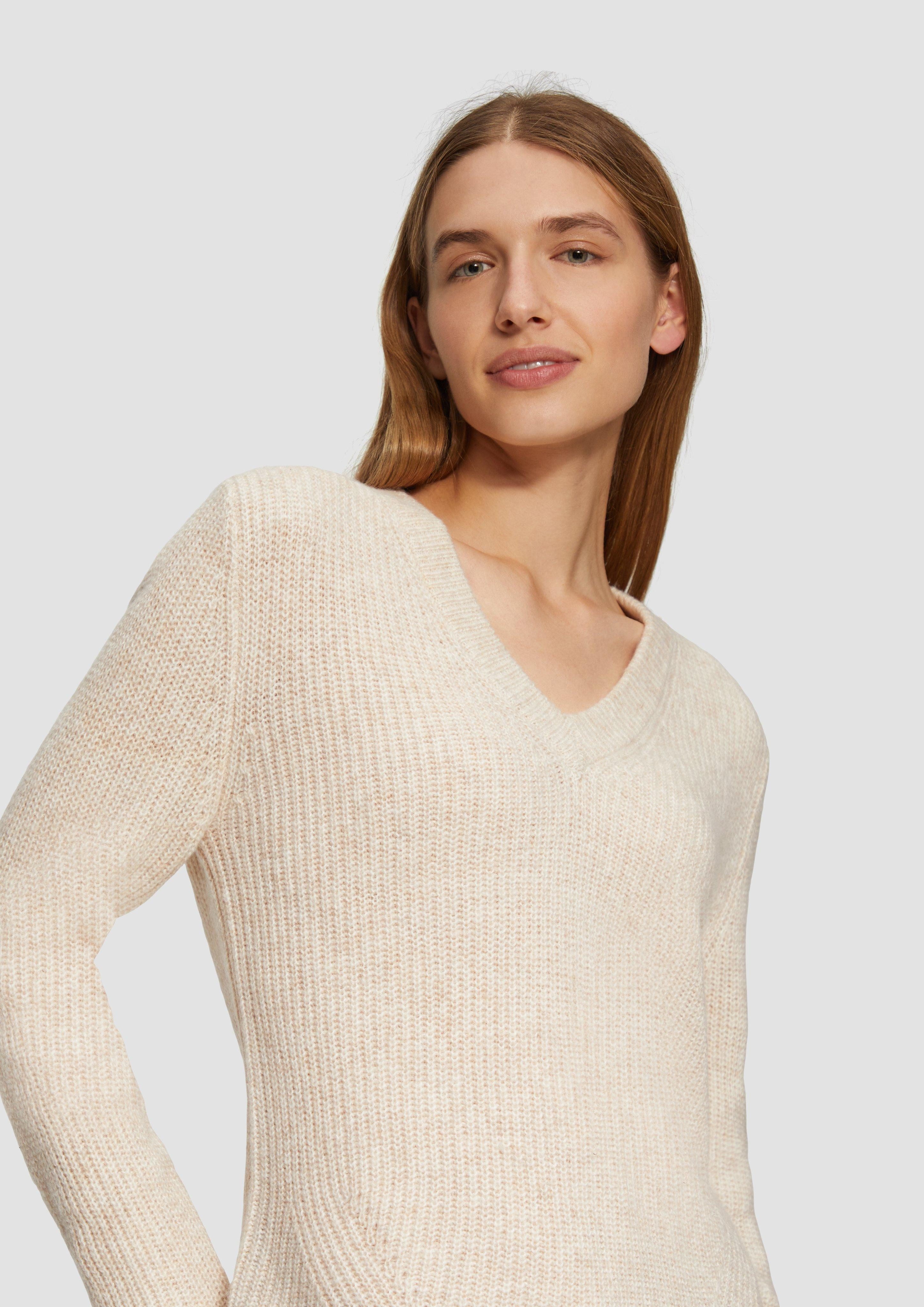 s.Oliver Strickpullover Strickpullover mit V-Ausschnitt und günstig online kaufen
