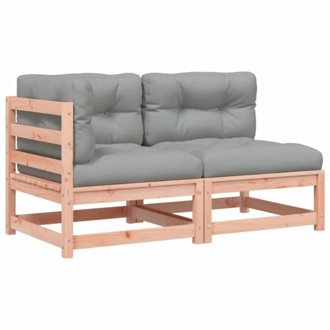 vidaXL Sofa, Gartensofa mit Kissen 2-Sitzer Massivholz Douglasie günstig online kaufen