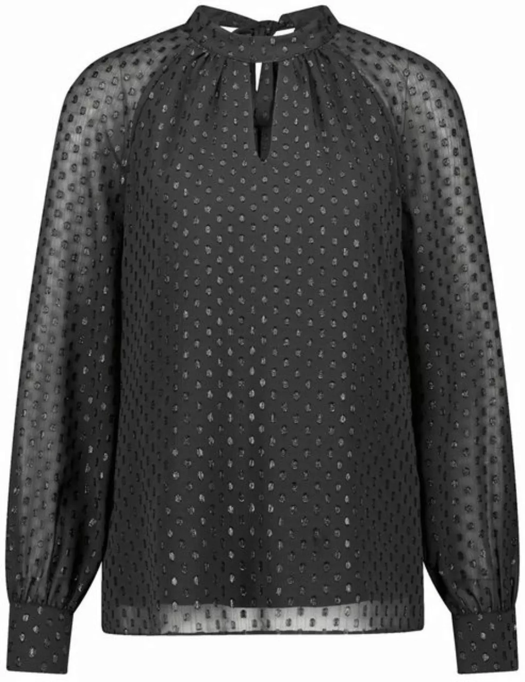 Taifun Langarmbluse Chiffonbluse mit Shiny-Dots günstig online kaufen