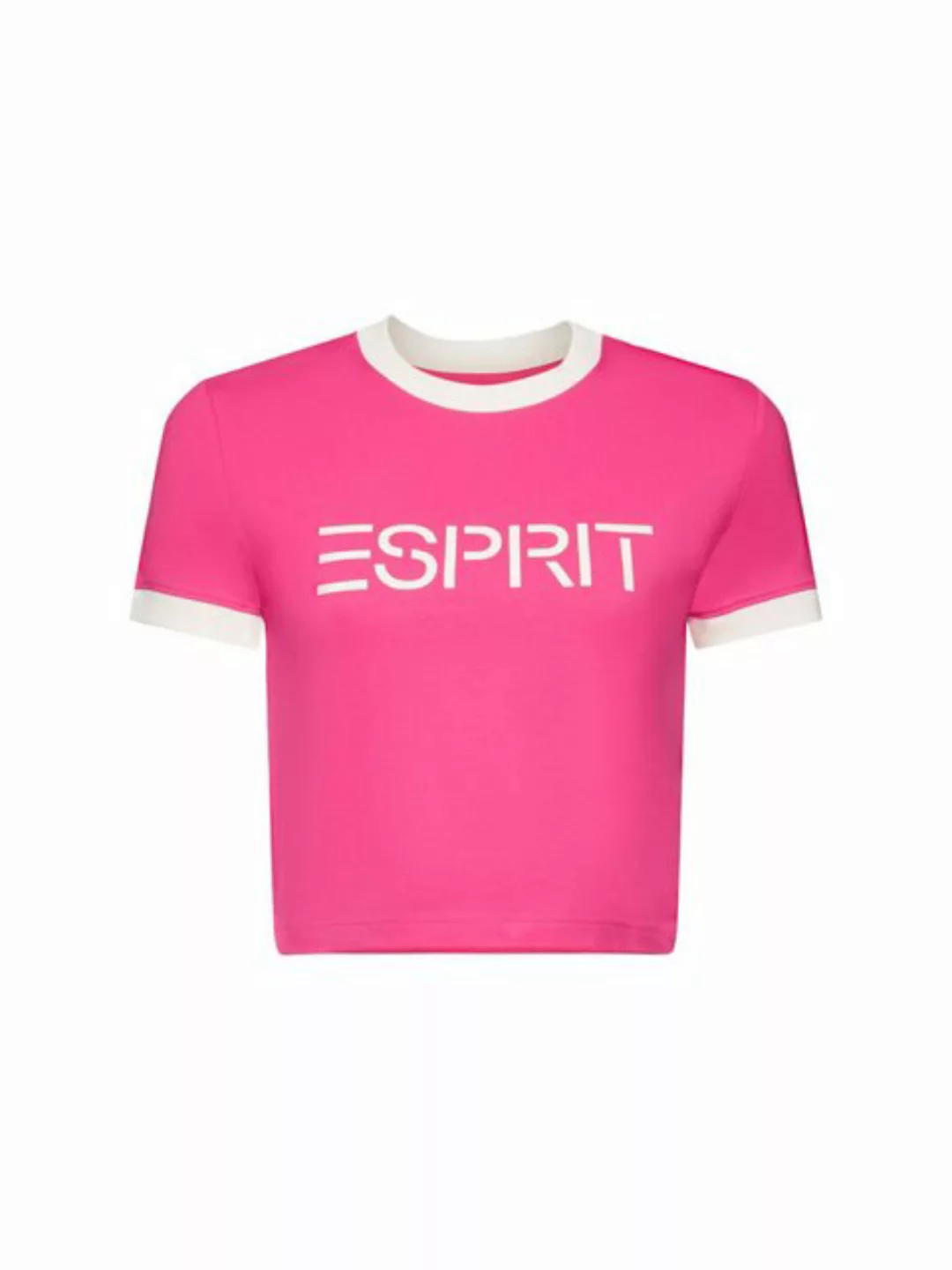 Esprit T-Shirt Logo-T-Shirt aus Baumwolljersey (1-tlg) günstig online kaufen