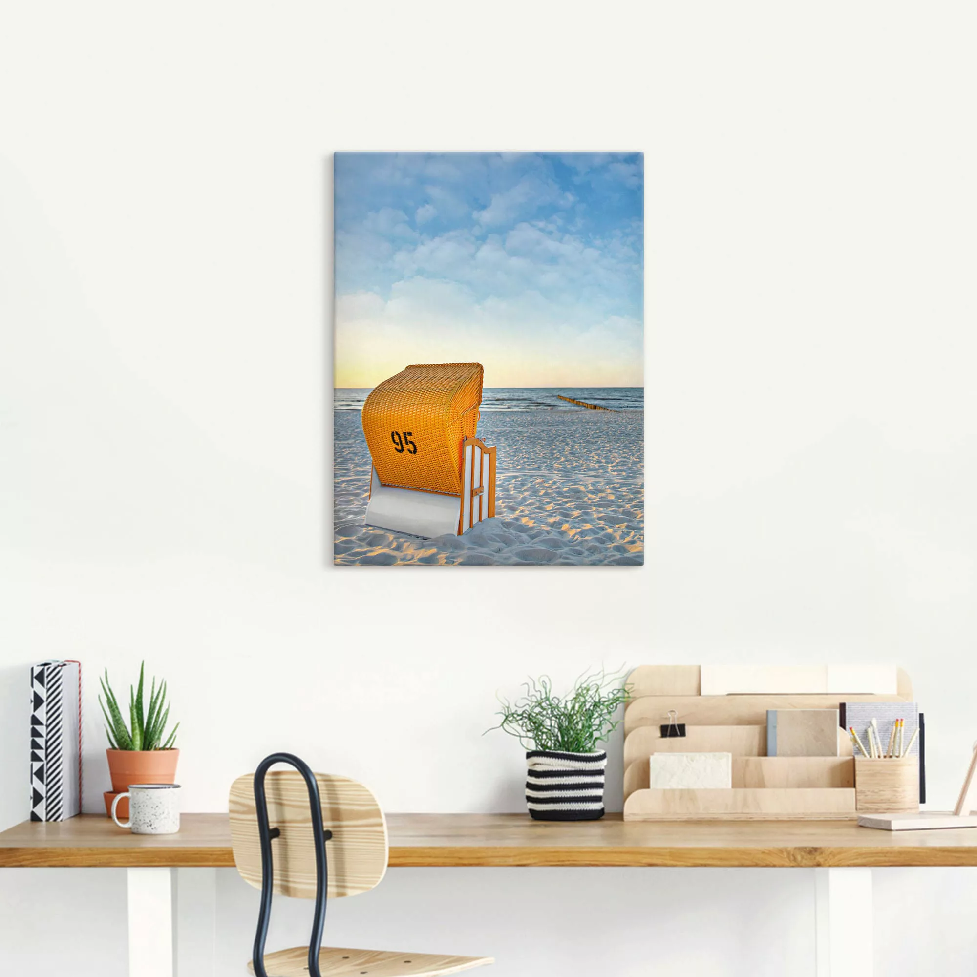Artland Wandbild "Ostsee7 - Strandkorb", Strand, (1 St.), als Alubild, Outd günstig online kaufen
