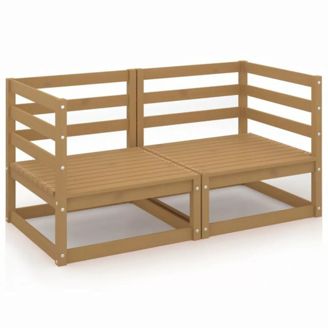 2-sitzer-gartensofa Honigbraun Massivholz Kiefer günstig online kaufen