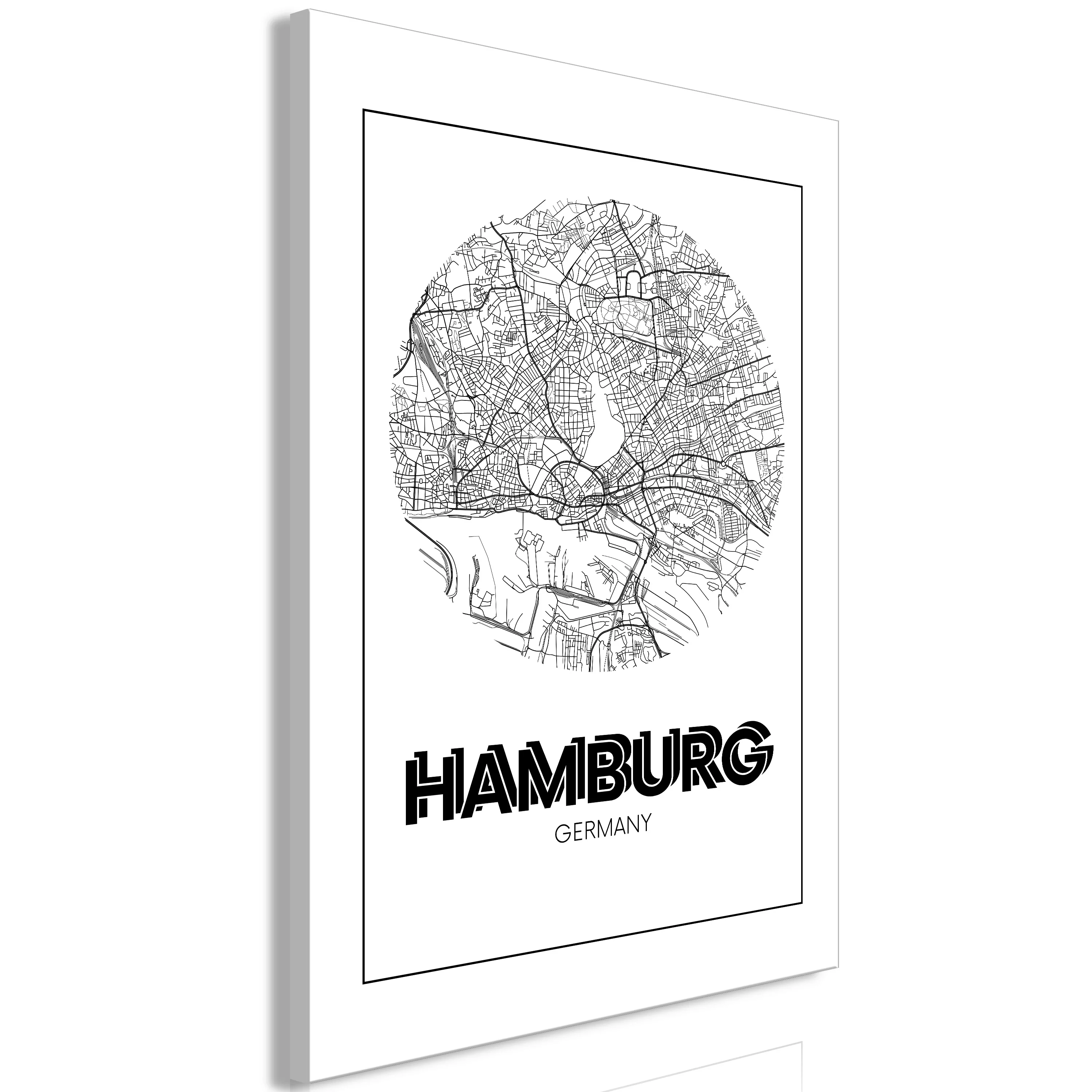 Wandbild - Retro Hamburg (1 Part) Vertical günstig online kaufen