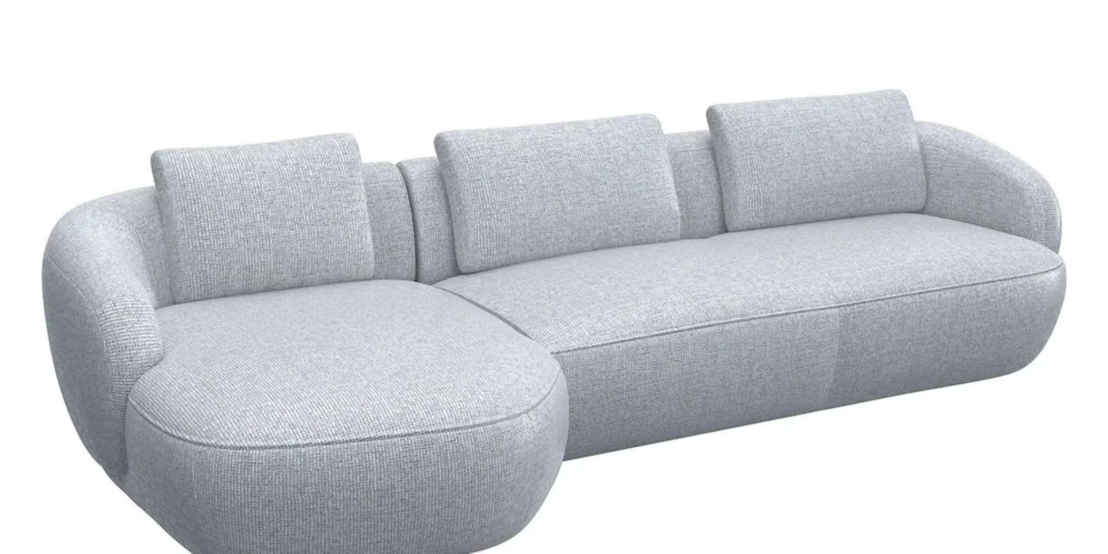 FLEXLUX Wohnlandschaft »Torino, rund, L-Form, Sofa-Ecke mit Recamiere, Long günstig online kaufen