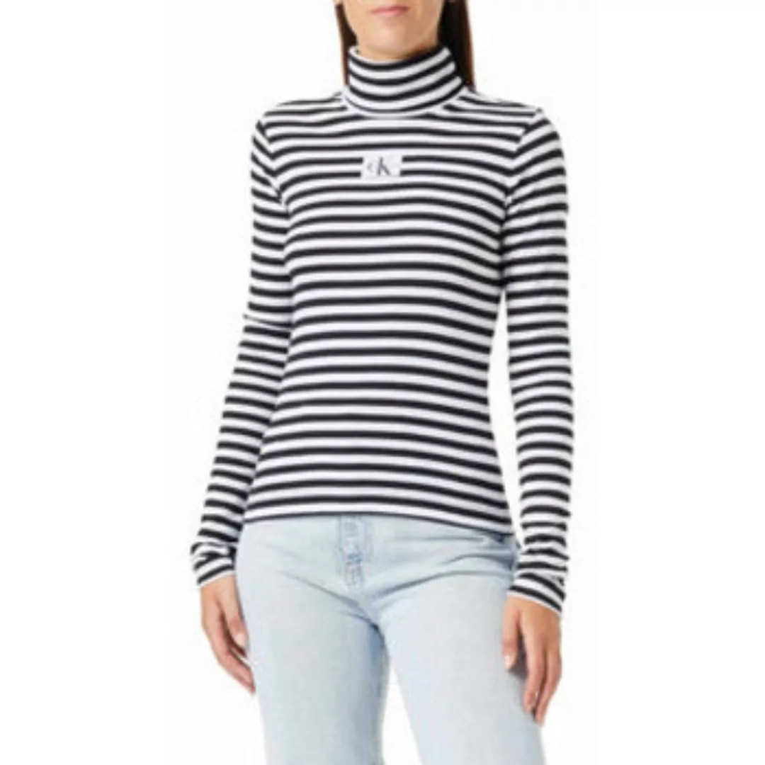 Calvin Klein Jeans  Langarmshirt Rundhals T-Shirt für Damen in behblack günstig online kaufen