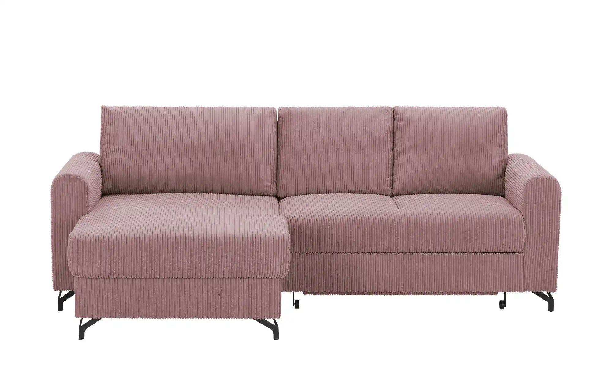uno Ecksofa Cord Latina ¦ rosa/pink ¦ Maße (cm): B: 232 H: 110 T: 156.0 Pol günstig online kaufen