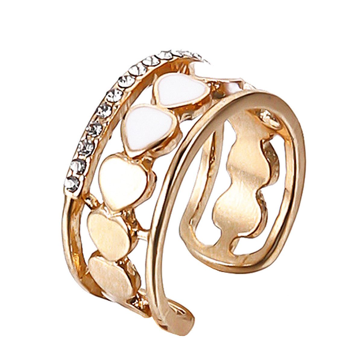 KARMA Fingerring Damenring Gold Edelstahl mit günstig online kaufen