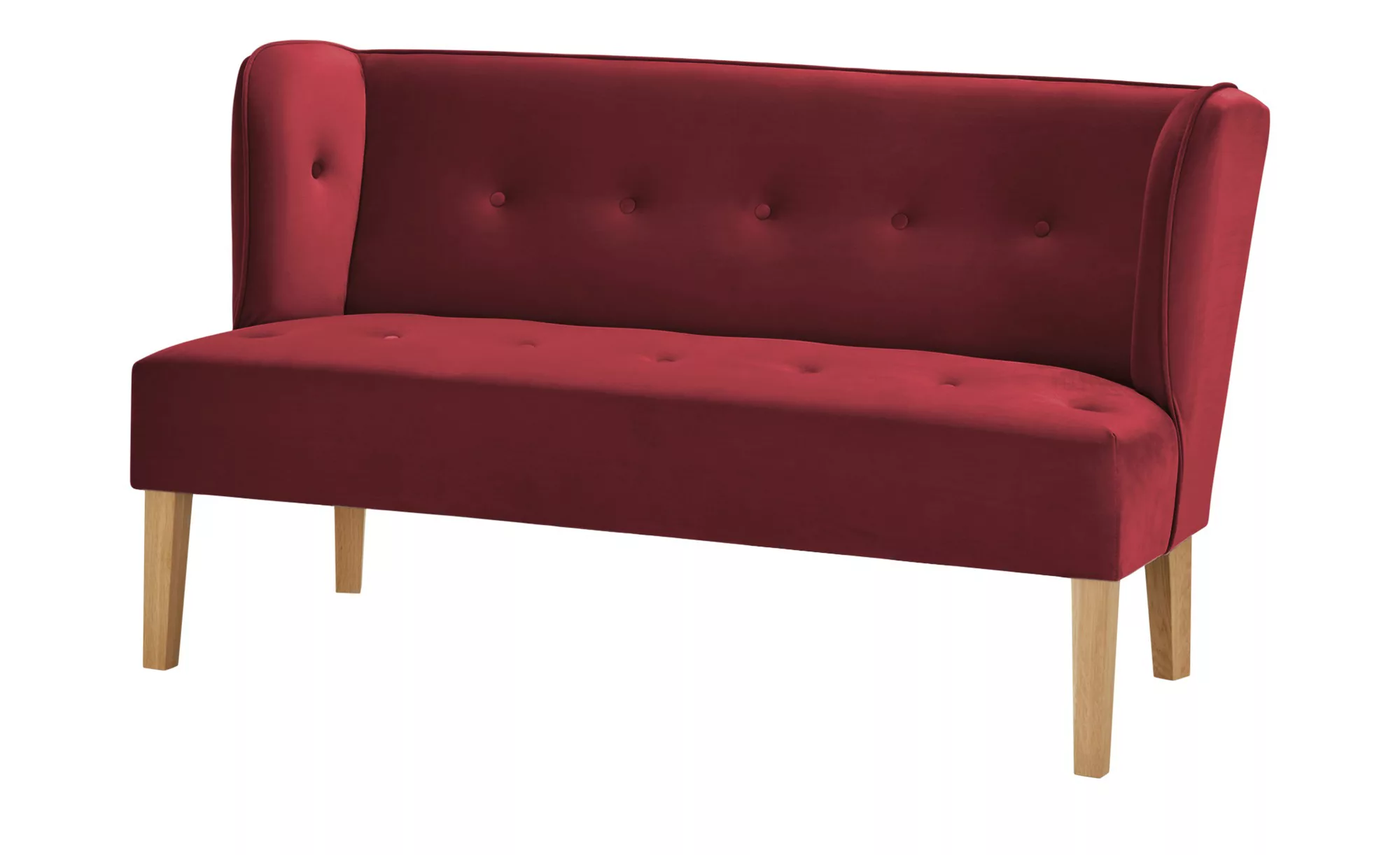 switch Küchensofa Samt  Astonia - rot - 160 cm - 88 cm - 74,5 cm - Bänke > günstig online kaufen