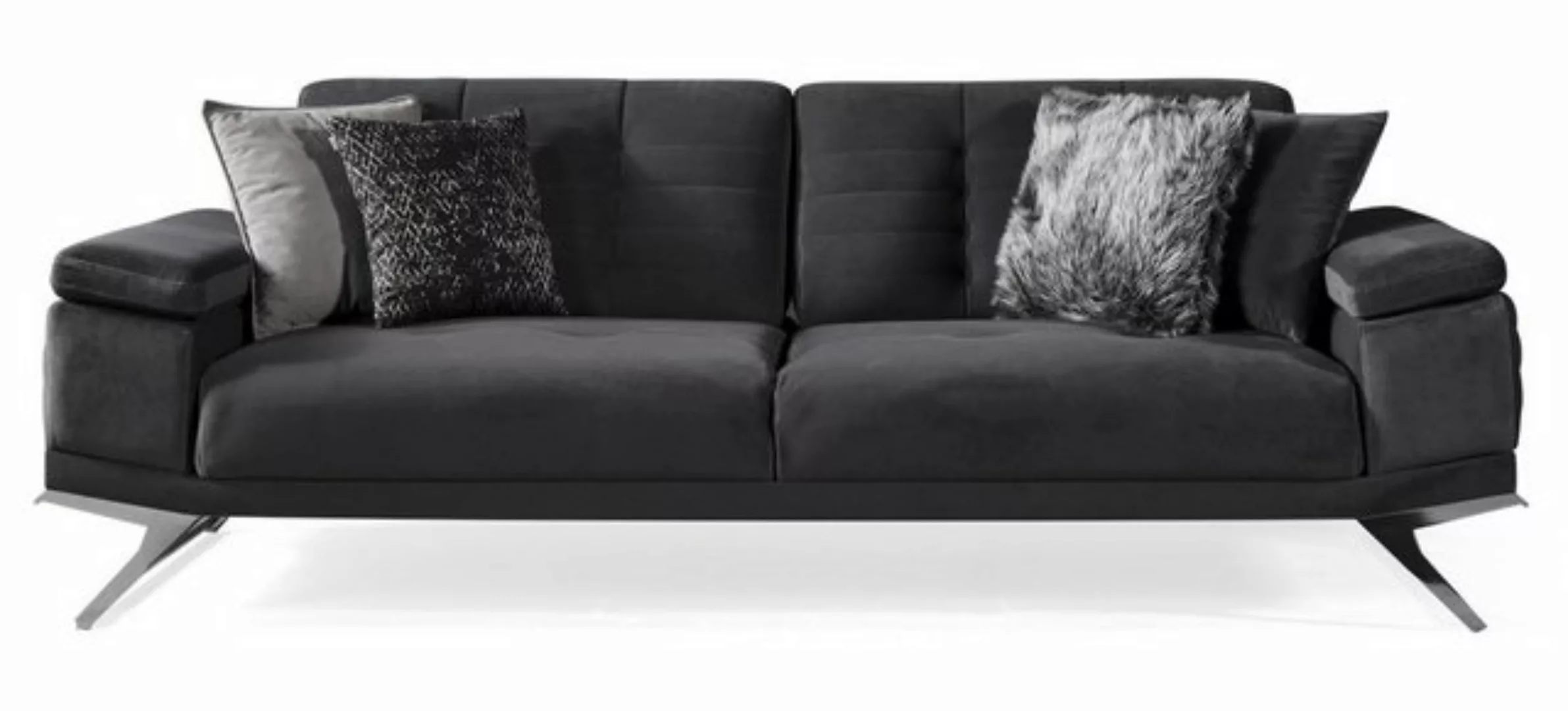 Villa Möbel Sofa Dark Luna, 1St. 3-Sitzer, mit Relax-/Bettfunktion durch ve günstig online kaufen