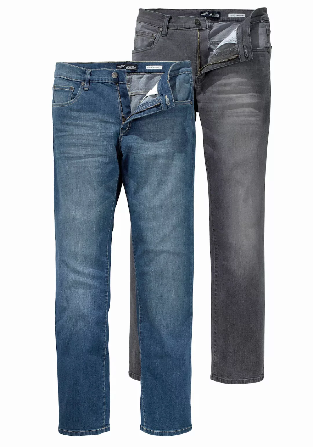 Arizona Stretch-Jeans "Willis", (Packung, 2 tlg.), straight-fit, lange Bein günstig online kaufen