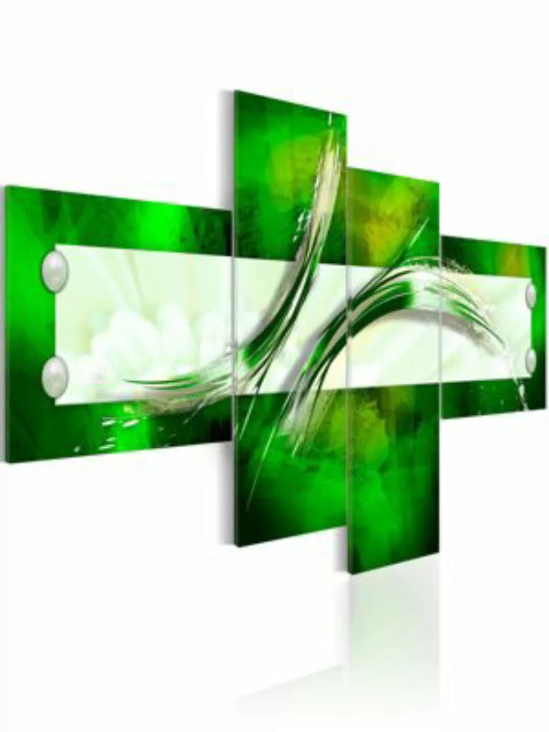 artgeist Wandbild grün  abstraktes Motiv weiß-kombi Gr. 200 x 90 günstig online kaufen