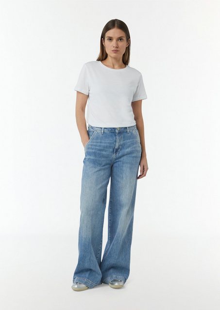 comma casual identity 5-Pocket-Jeans Jeans mit Wide Leg Waschung günstig online kaufen