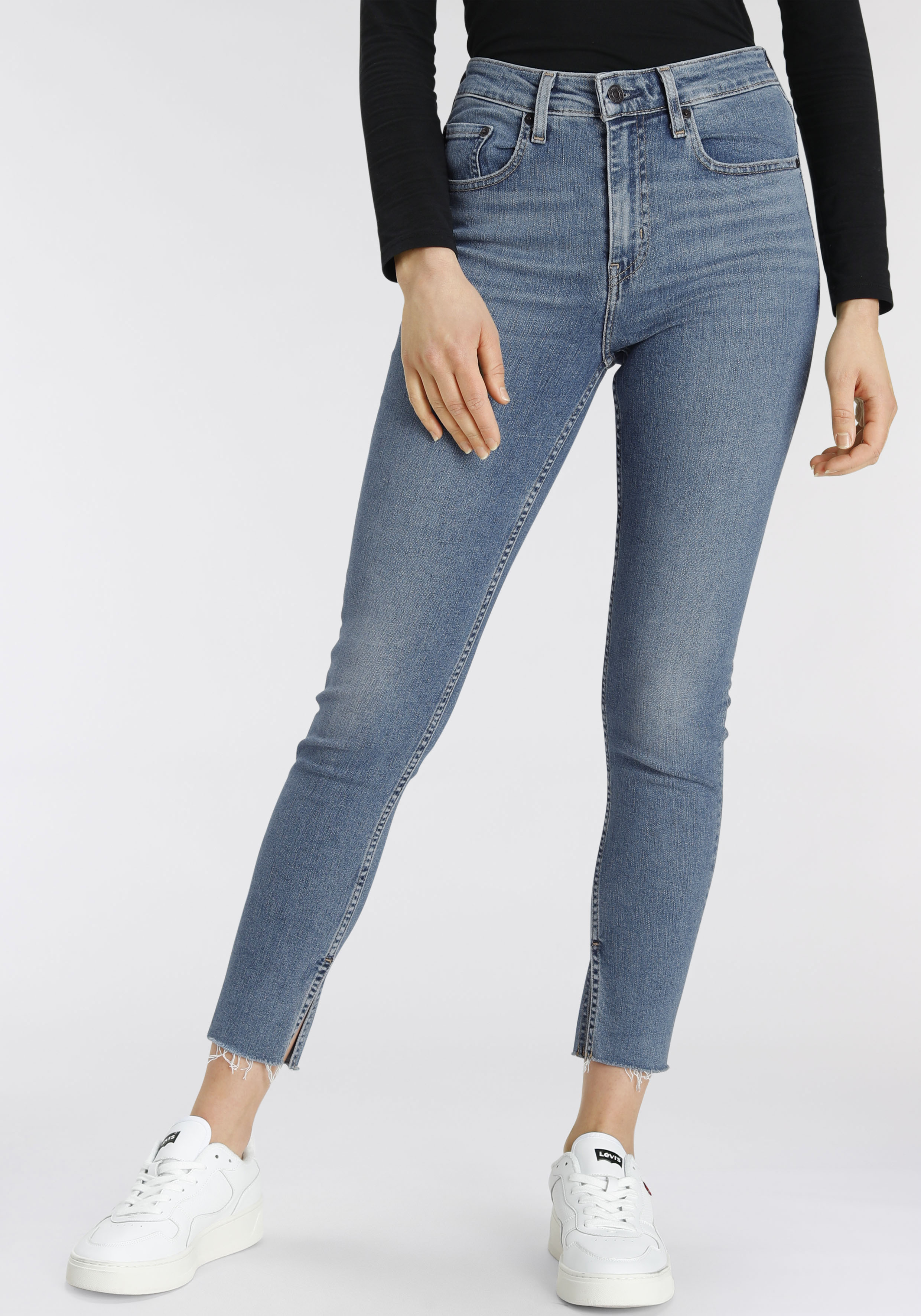 Levis Skinny-fit-Jeans "721 High rise skinny", mit Schlitz am Saum günstig online kaufen