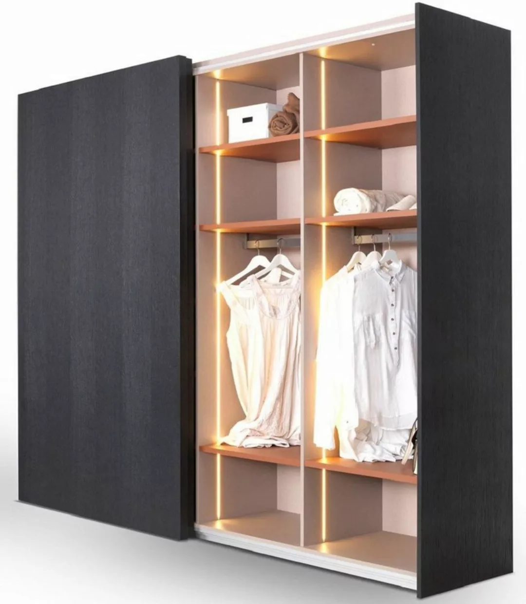 Casa Padrino Kleiderschrank Casa Padrino Luxus Schlafzimmerschrank Schwarz günstig online kaufen