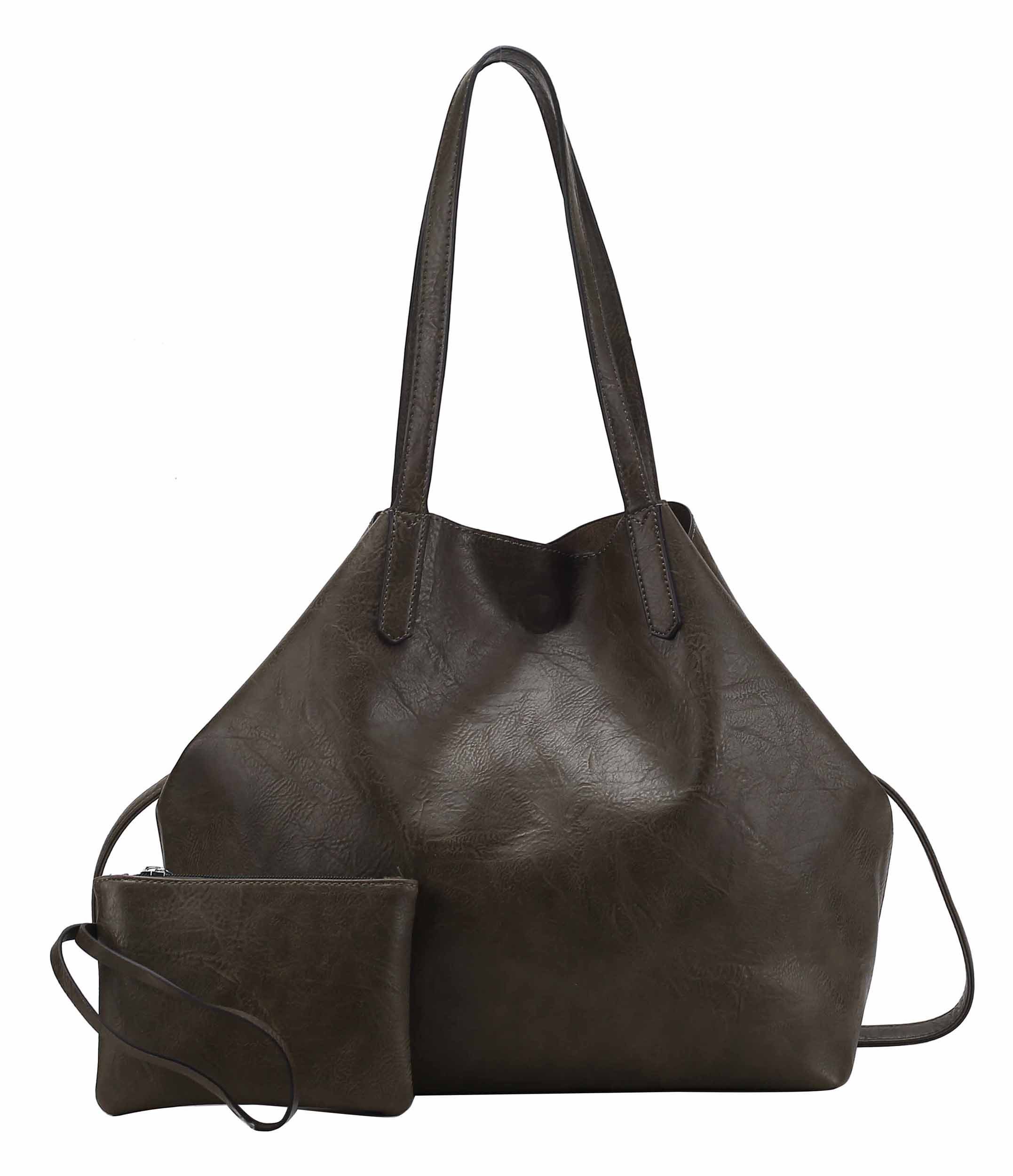 ITALYSHOP24 Schultertasche Damen Tasche SET 2in1 günstig online kaufen