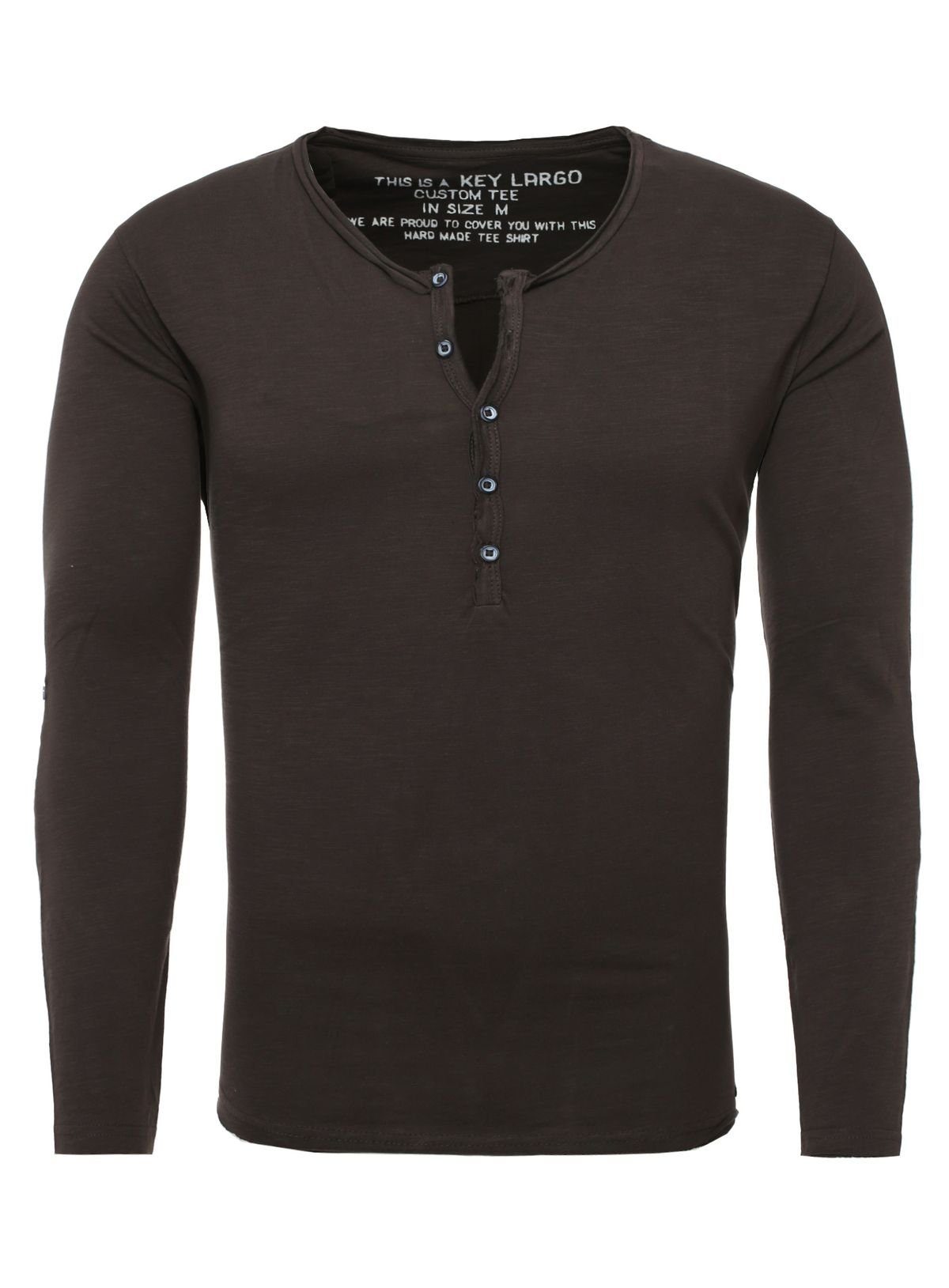 Key Largo Henleyshirt Ginger vintage Look günstig online kaufen