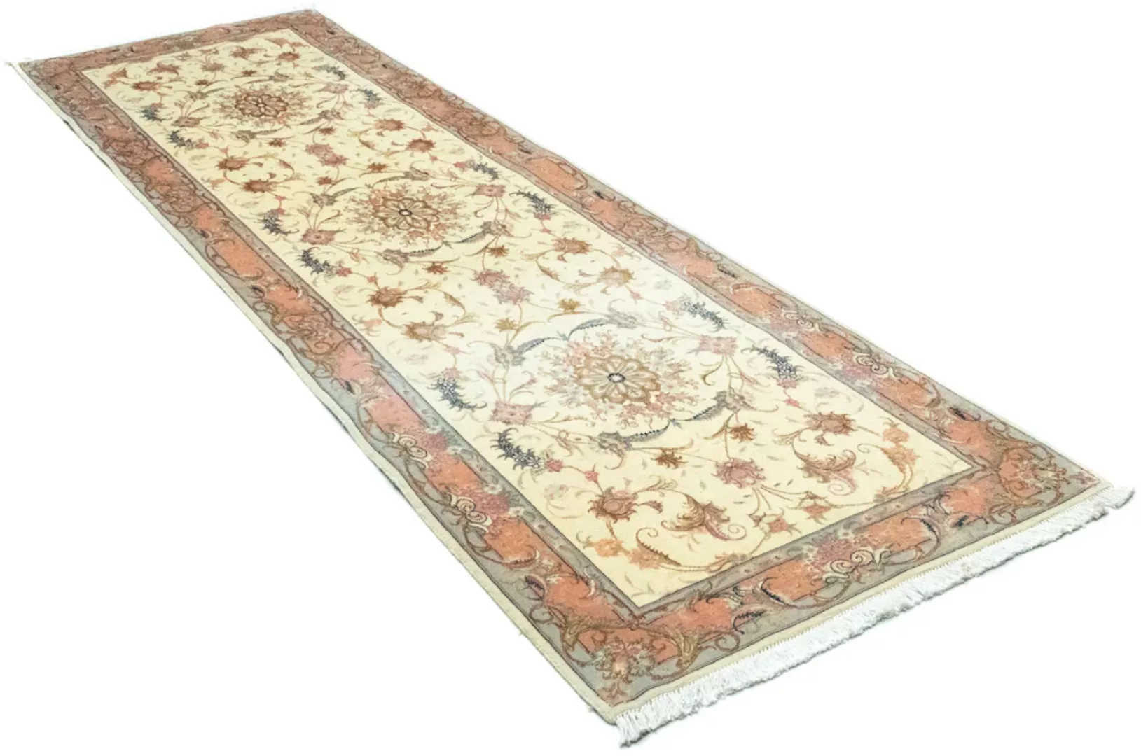 morgenland Wollteppich »Täbriz Teppich handgeknüpft beige«, rechteckig günstig online kaufen