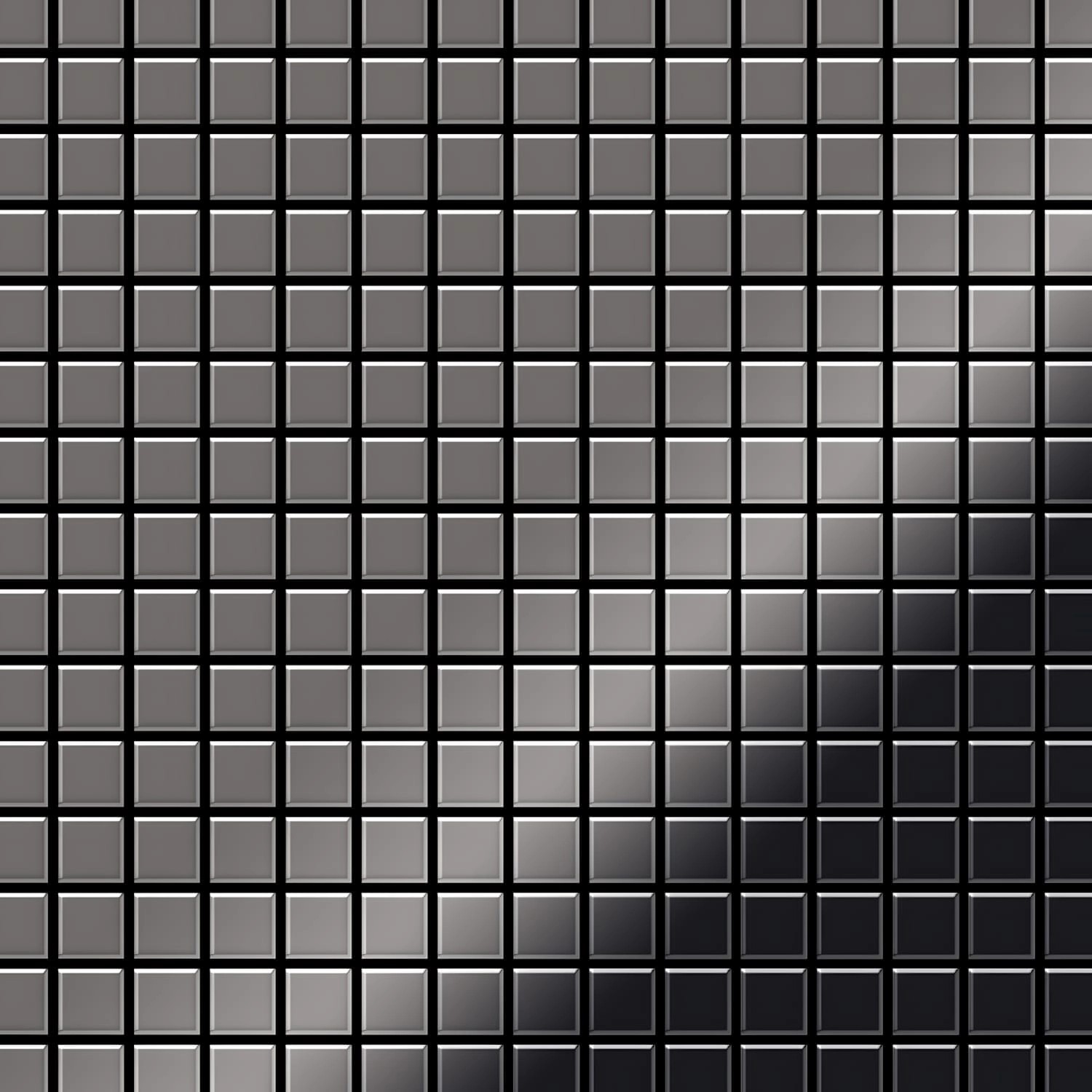 ALLOY Mosaik Fliese Massiv Metall Titan Hochglanz Dunkelgrau 1,6mm Mosaic-t günstig online kaufen