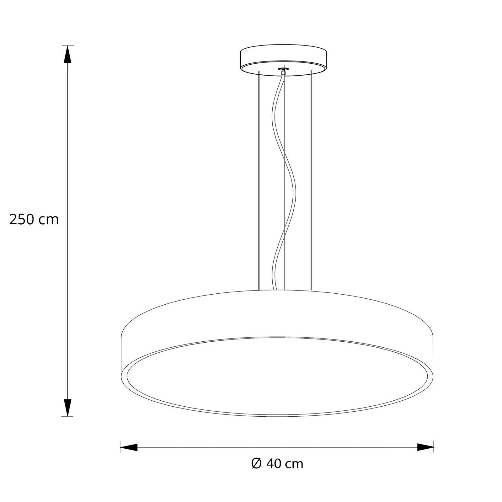Arcchio Vanida LED-Pendellampe, schwarz, 40 cm günstig online kaufen