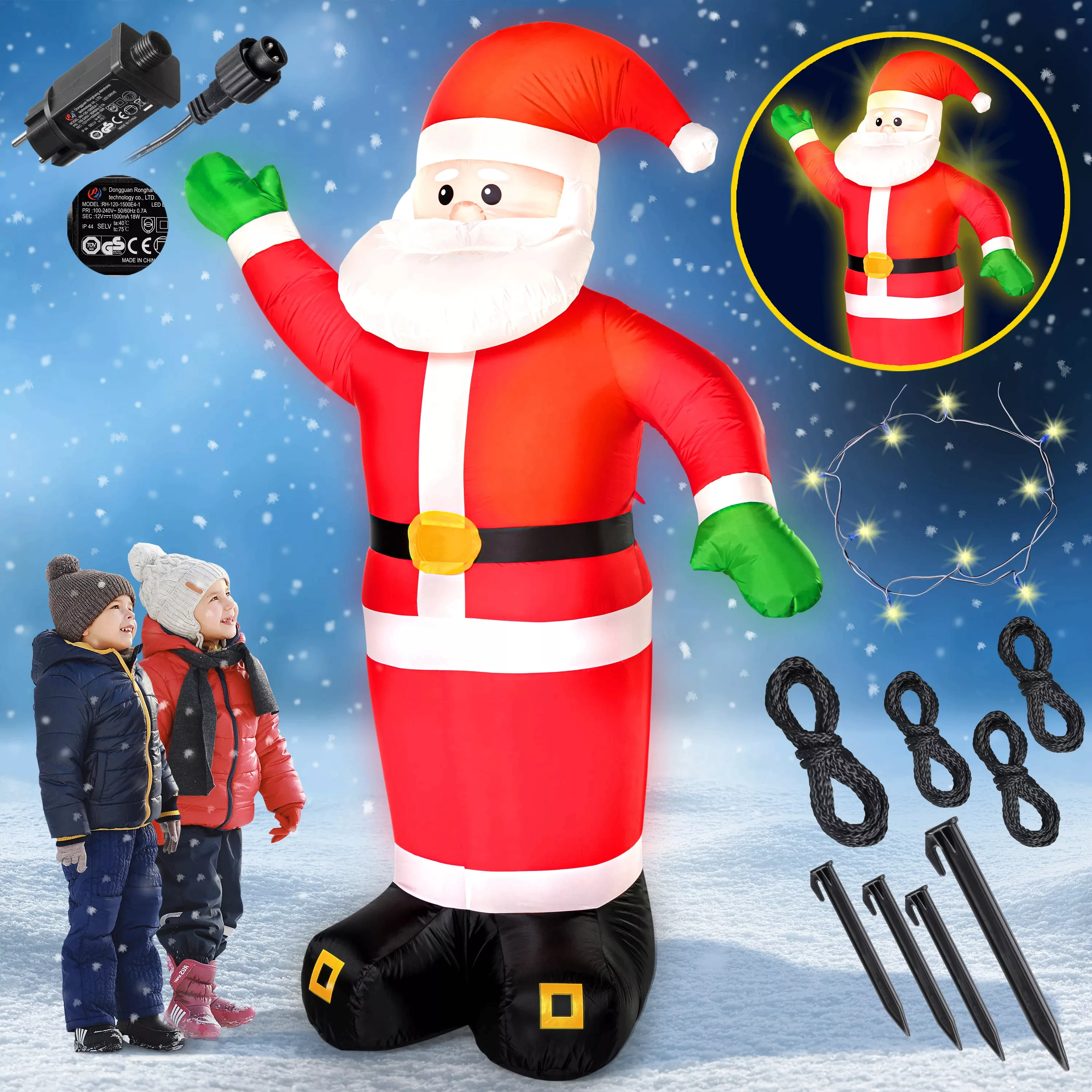 Aufblasbarer Weihnachtsmann XXL günstig online kaufen