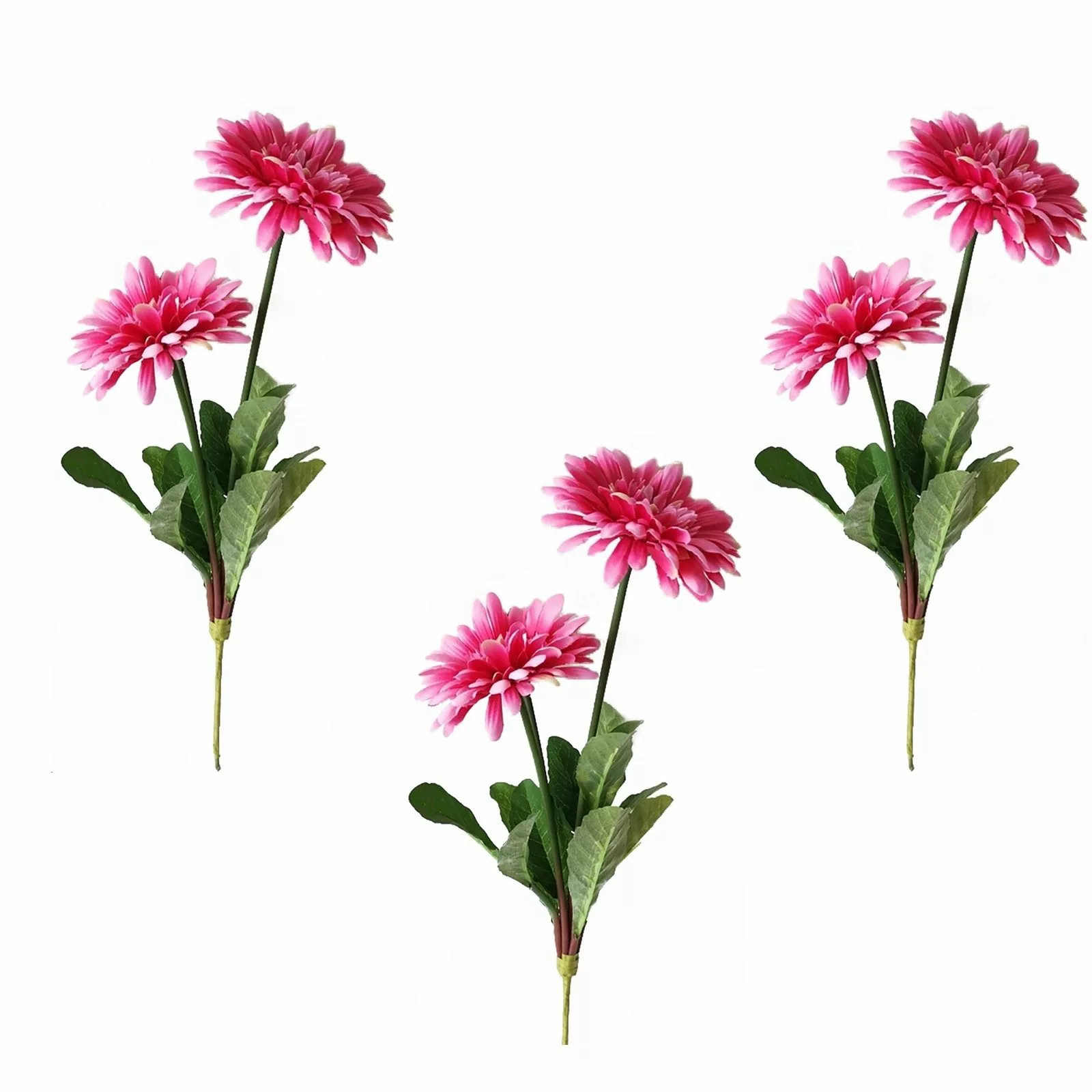 Kunstblume Gerbera 2-stielig 3er Set Pink günstig online kaufen