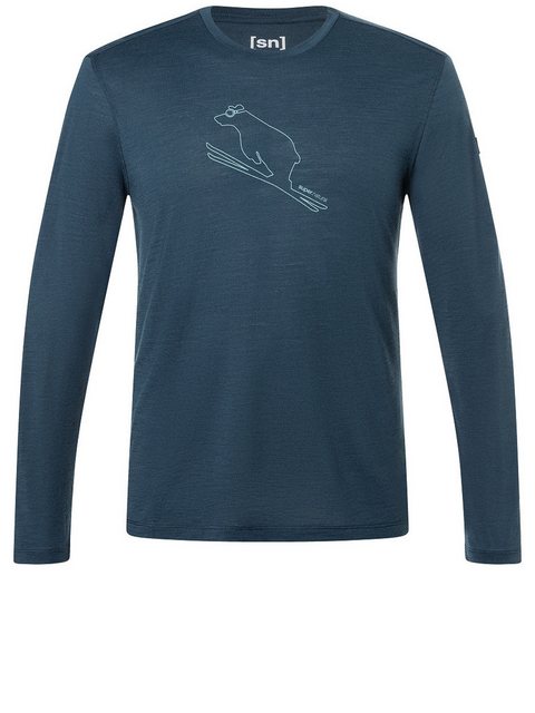 SUPER.NATURAL Sweatshirt für Herren, Merino FLEAR Bär Motiv, atmungsaktiv günstig online kaufen