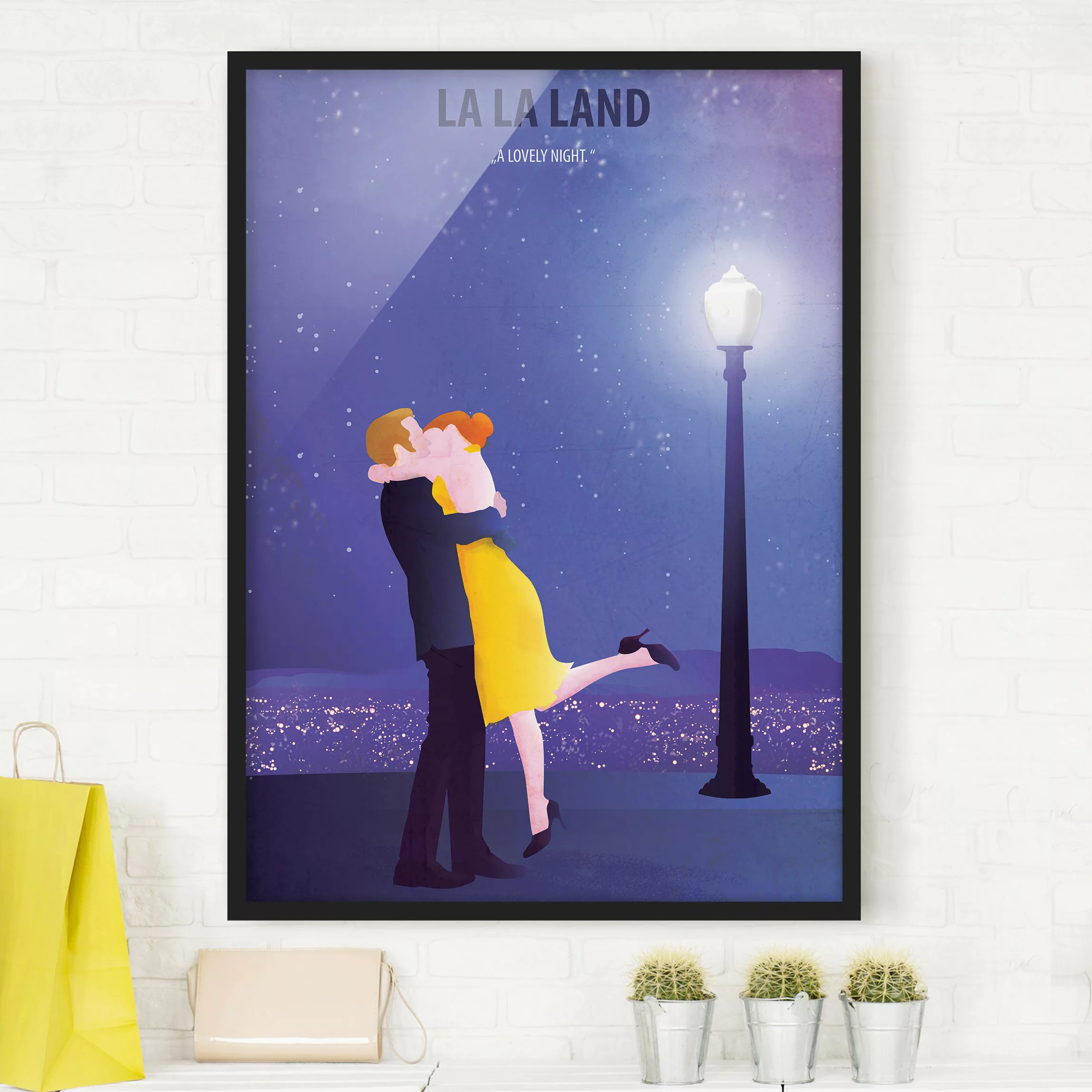 Bild mit Rahmen Kunstdruck - Hochformat Filmposter La La Land II günstig online kaufen
