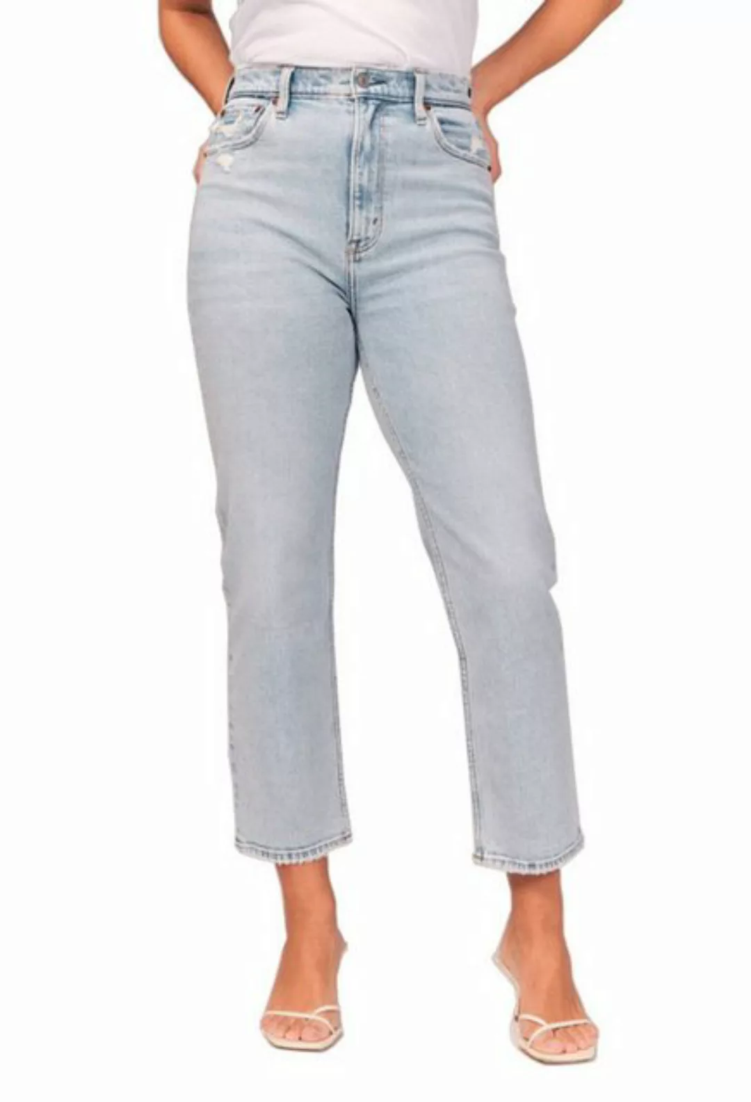 CHENIN Slouchy Jeans Damen-jeans mit hoher taille, stretch, gerade, für dam günstig online kaufen