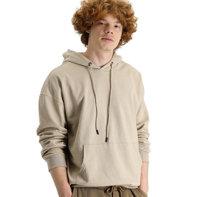 KIGILI Sweatshirt KIGILI Herren Kapuzen-Sweatshirt mit Taschen, Langarm, Re günstig online kaufen