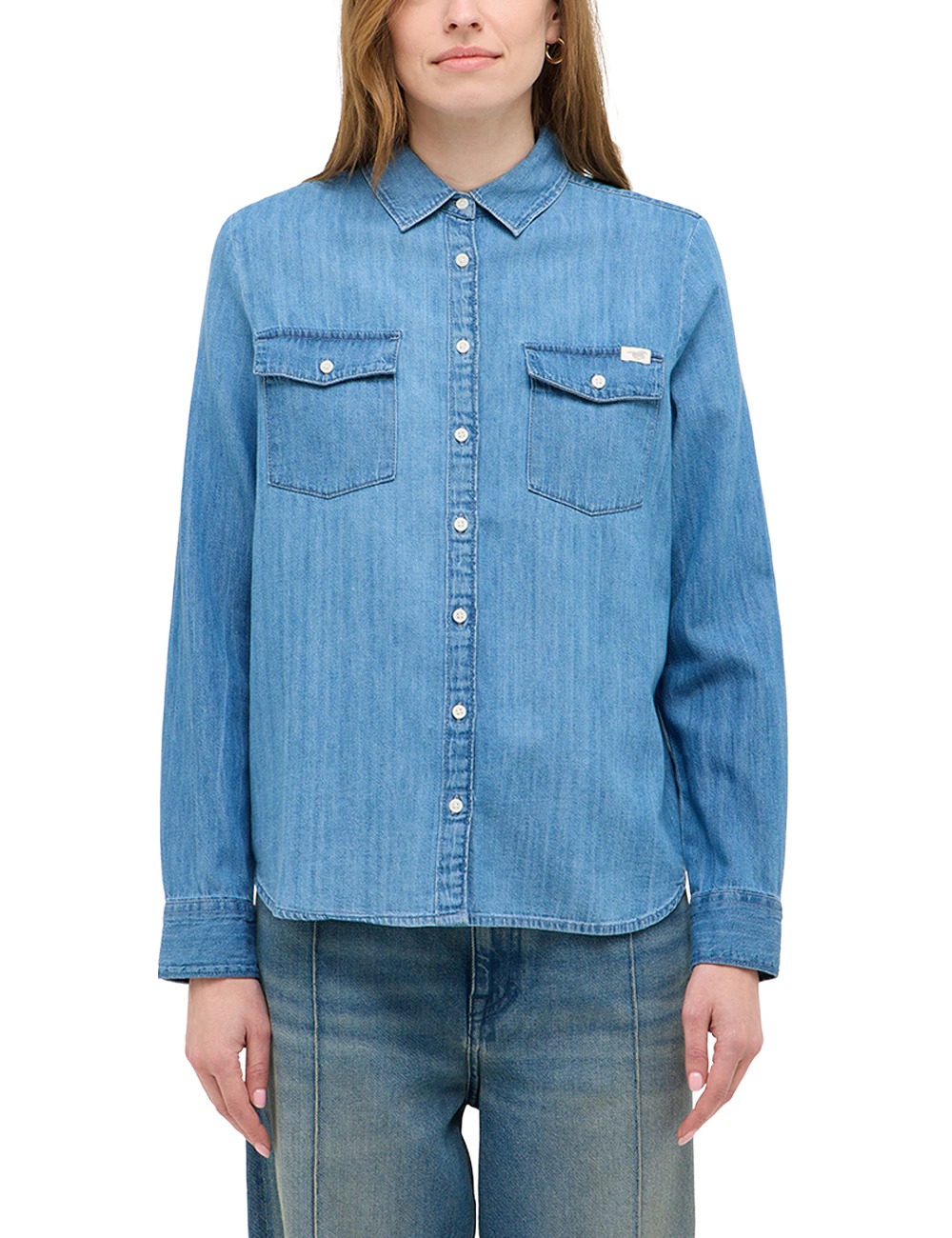 MUSTANG Hemdbluse "Damen Style Sedana Basic Shirt" günstig online kaufen