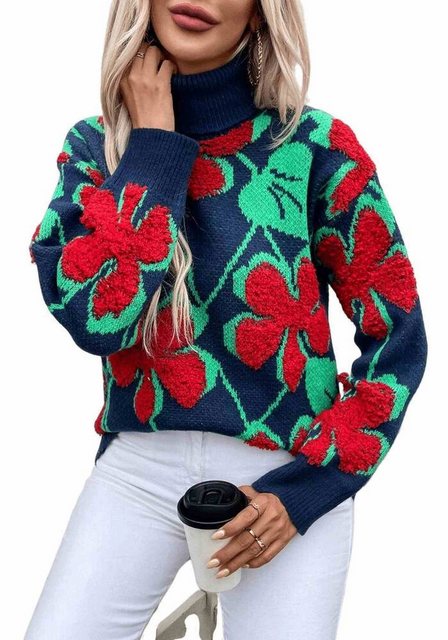 YRIIOMO Strickpullover Oberteil Frauen Modisch vielseitig Herbst Winter Ums günstig online kaufen