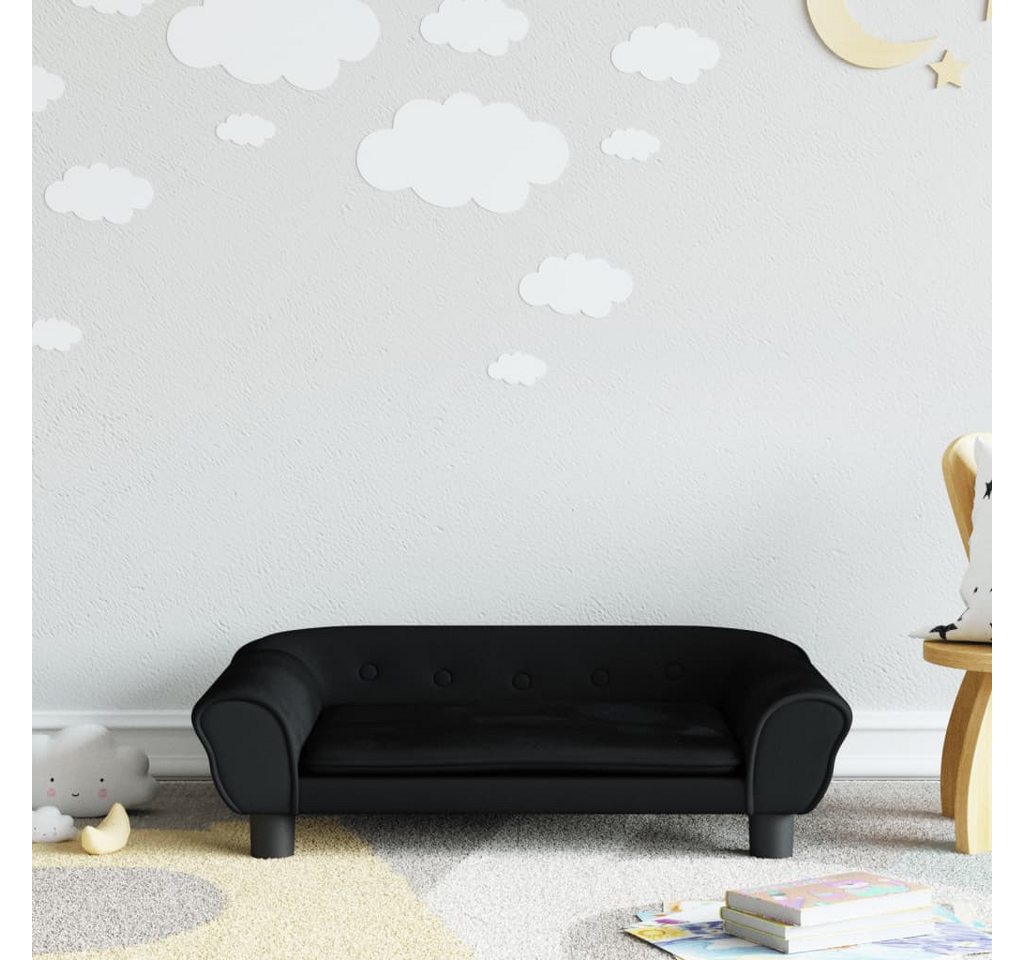 vidaXL Kindersofa Kindersofa Schwarz 70x45x26 cm Samt Kindercouch Kindermöb günstig online kaufen