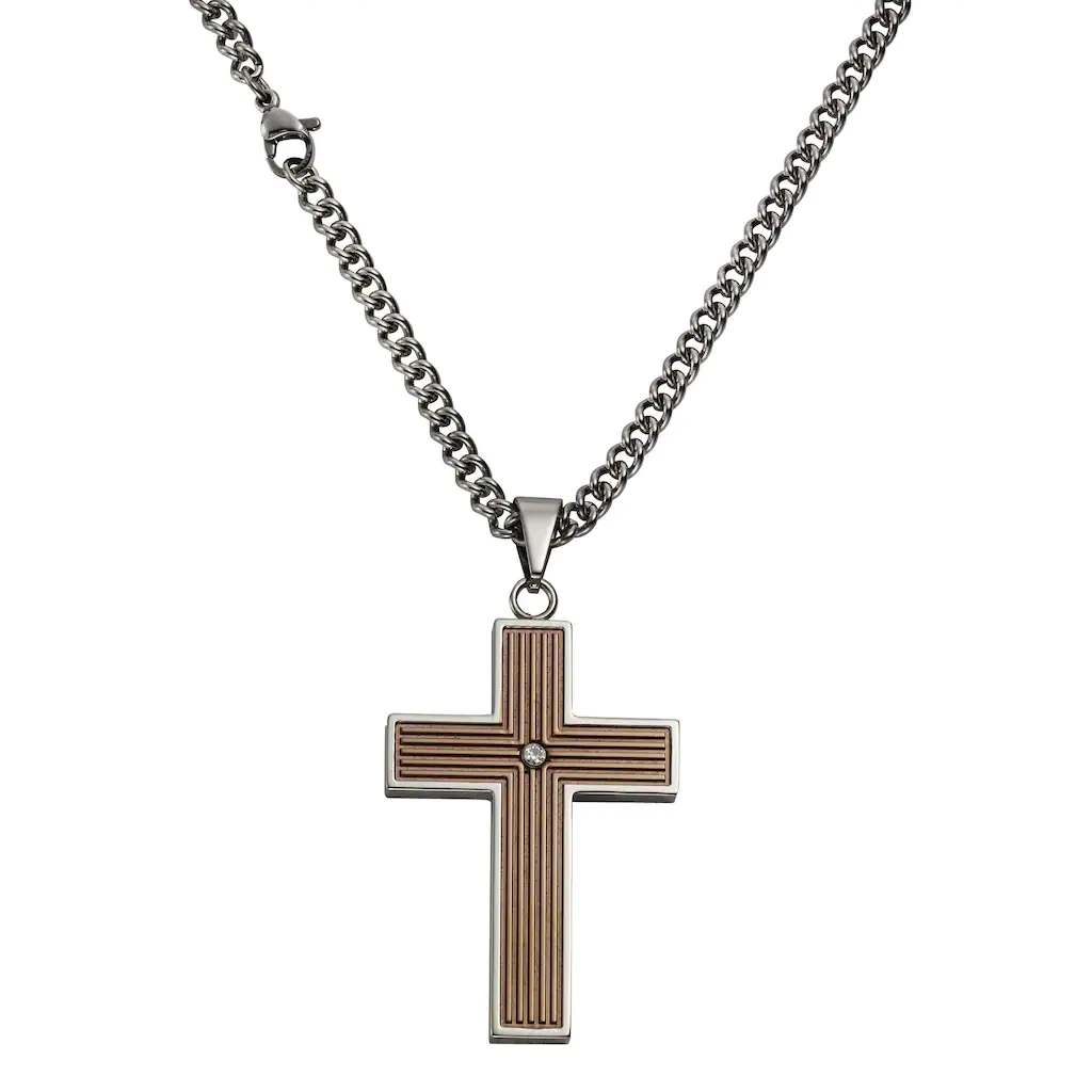 Zeeme Kette mit Anhänger "Edelstahl Kreuz", (Set, 2 tlg.) günstig online kaufen