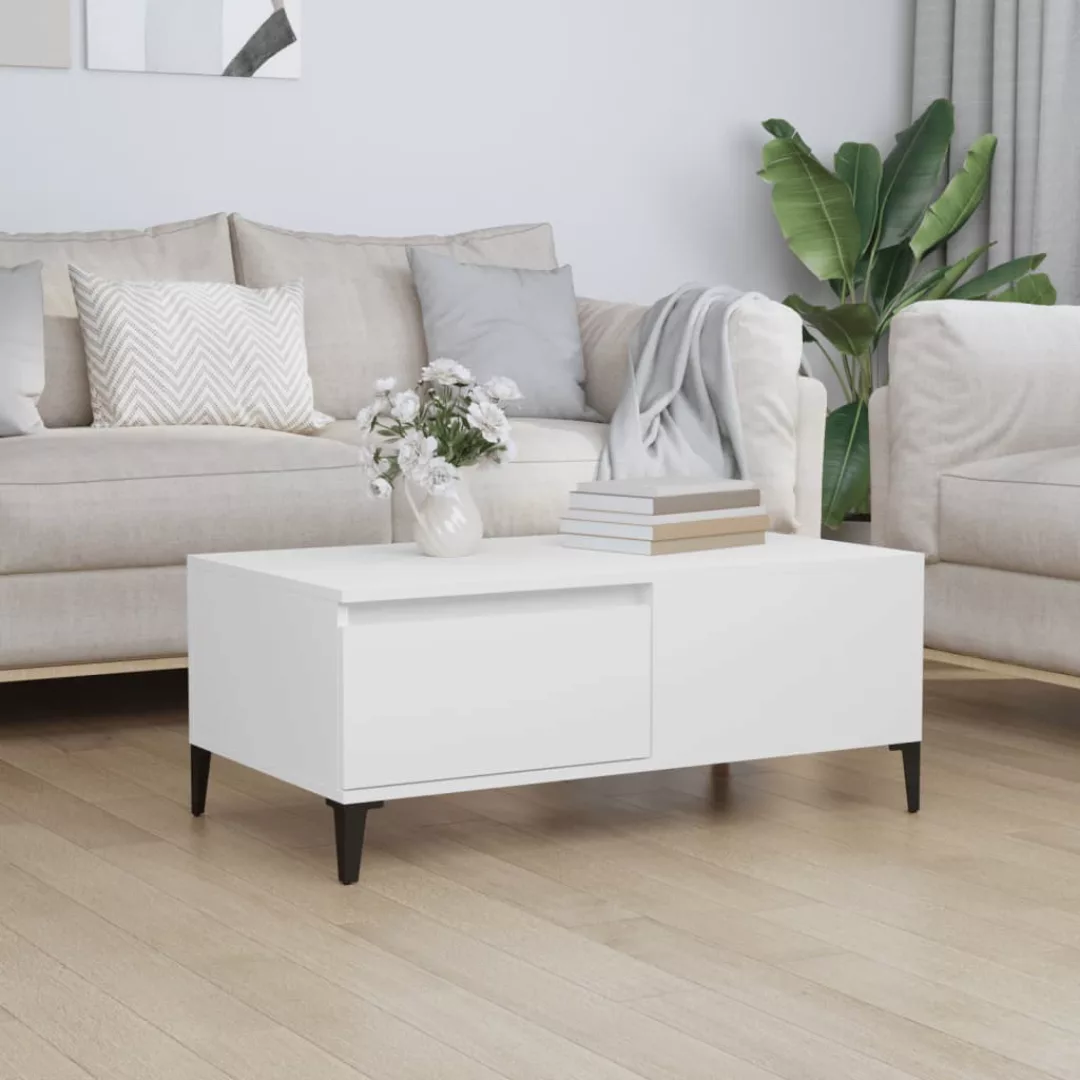 Vidaxl Couchtisch Weiß 90x50x36,5 Cm Holzwerkstoff günstig online kaufen