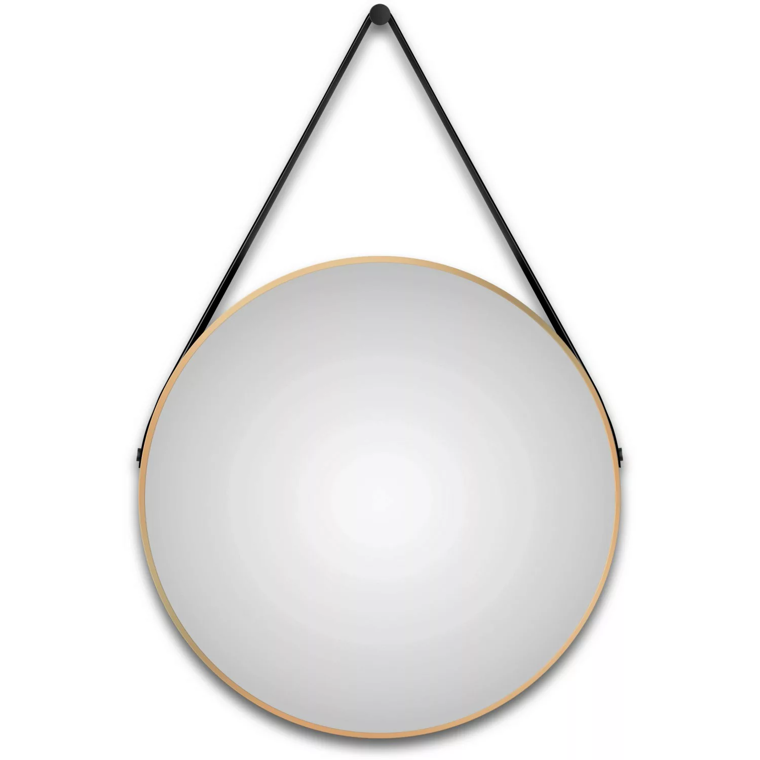 DSK Design LED-Lichtspiegel Silver Barbier Ø 80 cm Gold Rund günstig online kaufen