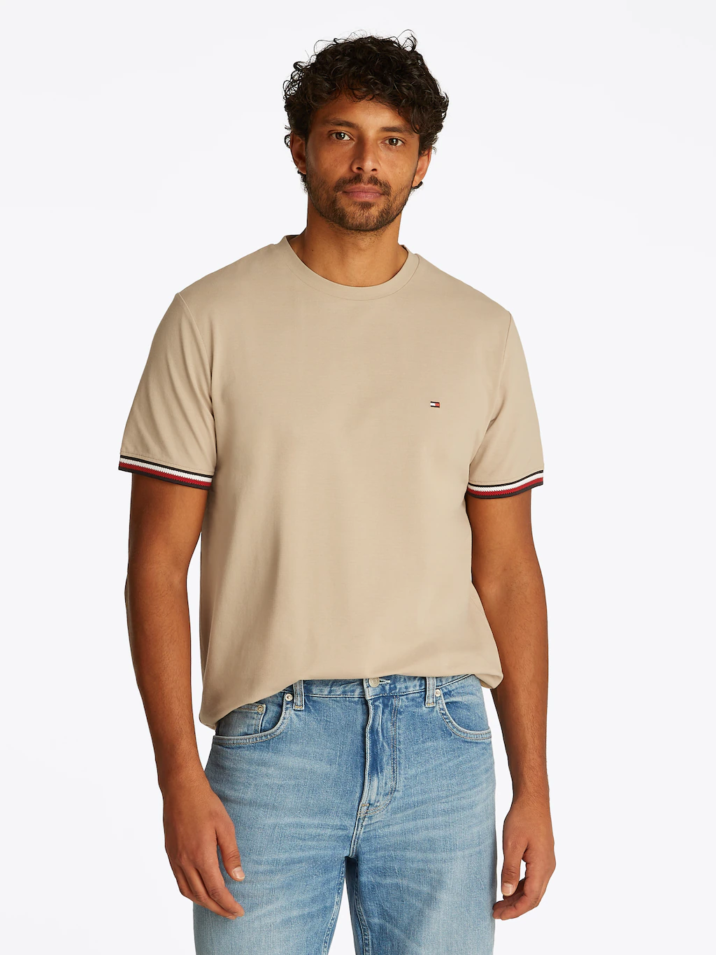 Tommy Hilfiger T-Shirt "GLOBAL STRIPE CUFF TEE" günstig online kaufen