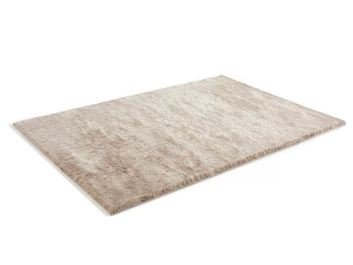 Hochflorteppich ultraweich - 120 x 170 cm - Taupe mit Beige-Schimmer - DOLC günstig online kaufen