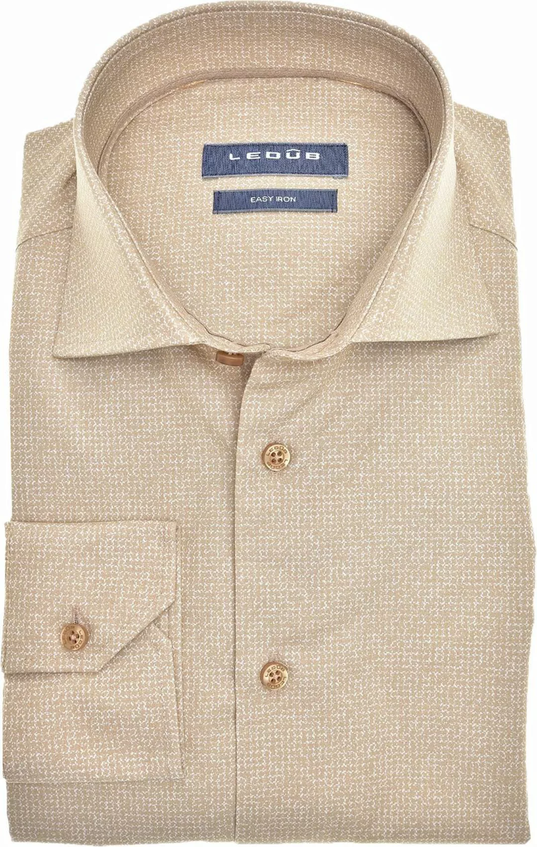 Ledub Shirt Druck Beige  - Größe 40 günstig online kaufen