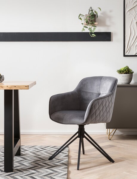 SalesFever Armlehnstuhl, Samtoptik, mit 360 Drehfunktion günstig online kaufen