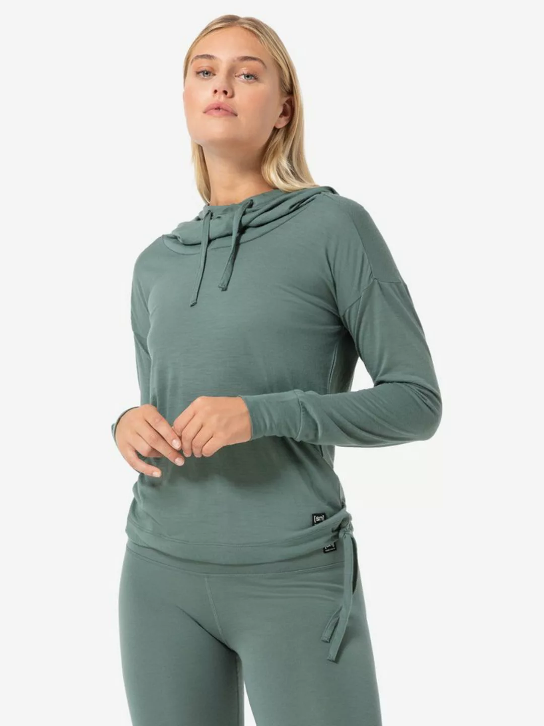 SUPER.NATURAL Hoodie für Damen aus Merino W FUNNEL HOODIE leichtes Longslee günstig online kaufen