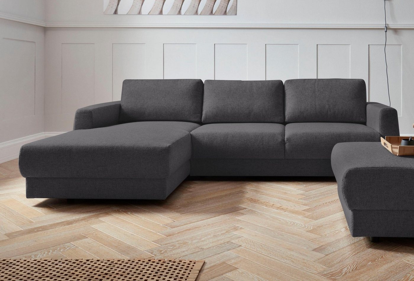 andas Ecksofa "Hobro L-Form", in 3 Bezugsqualitäten in vielen Farben, Desig günstig online kaufen