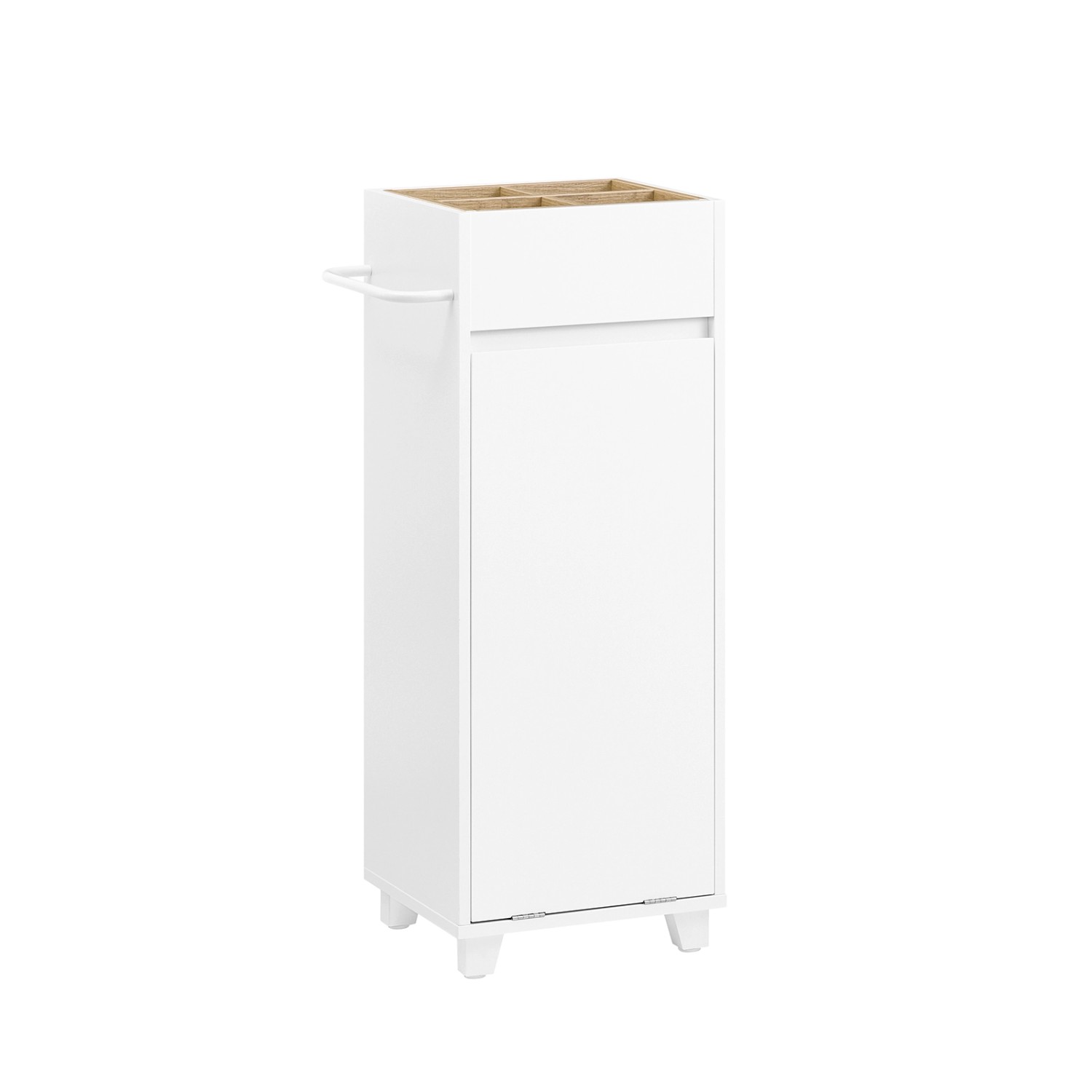 SoBuy Wäscheschrank mit Ausklappbarem Wäschesack Wäschesammler Weiß BZR159- günstig online kaufen